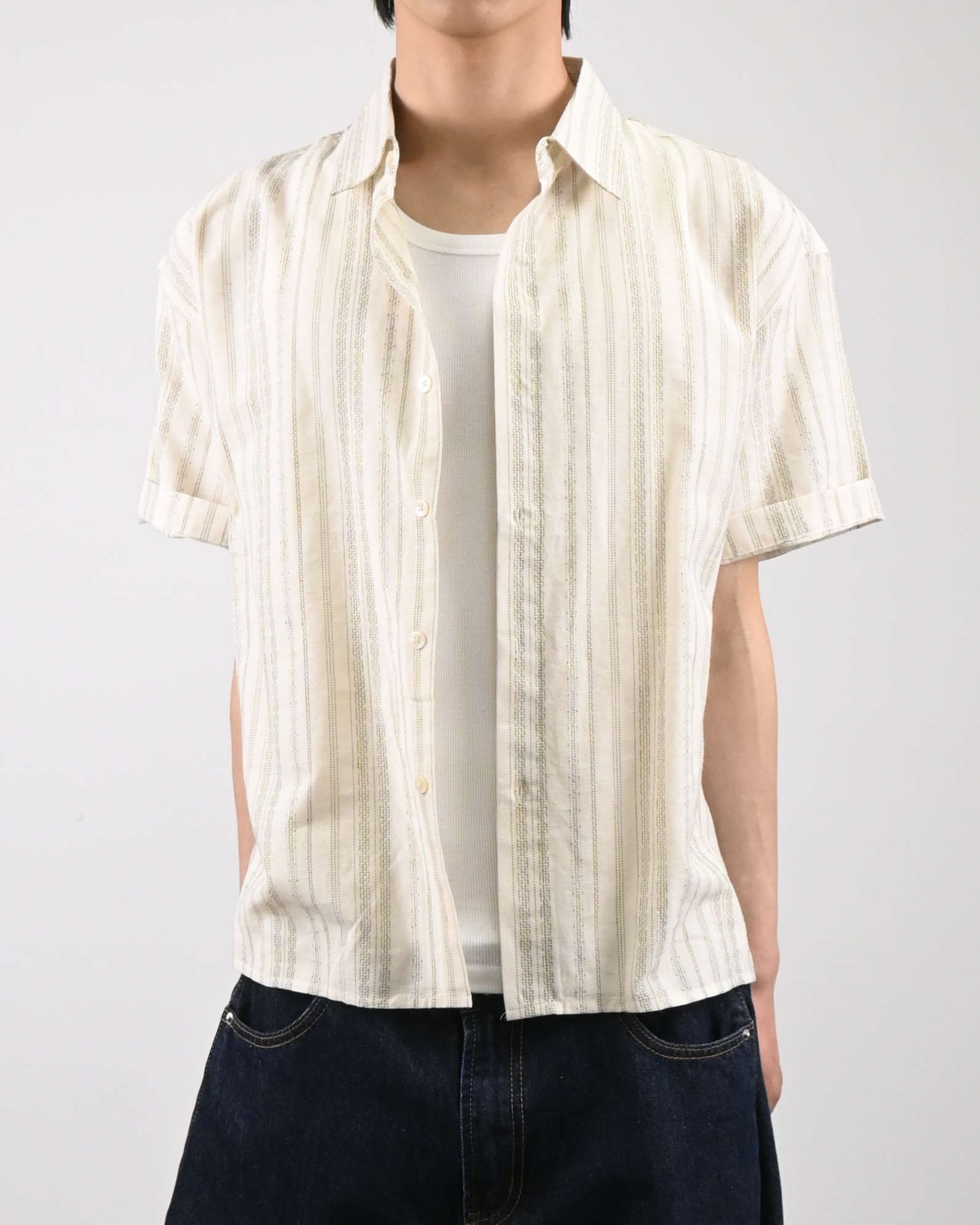 stretchable ribbed vest