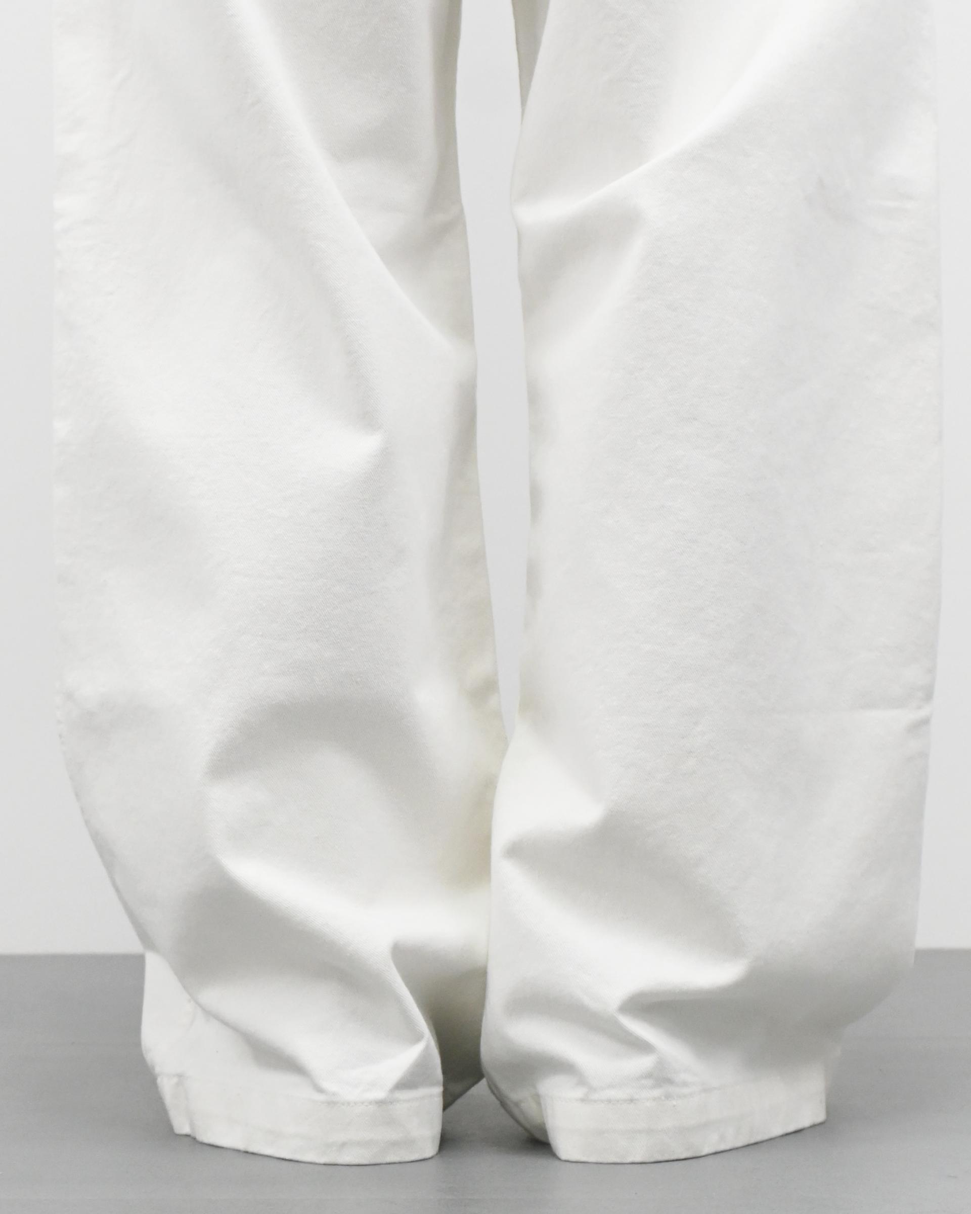one tuck banding cotton pants