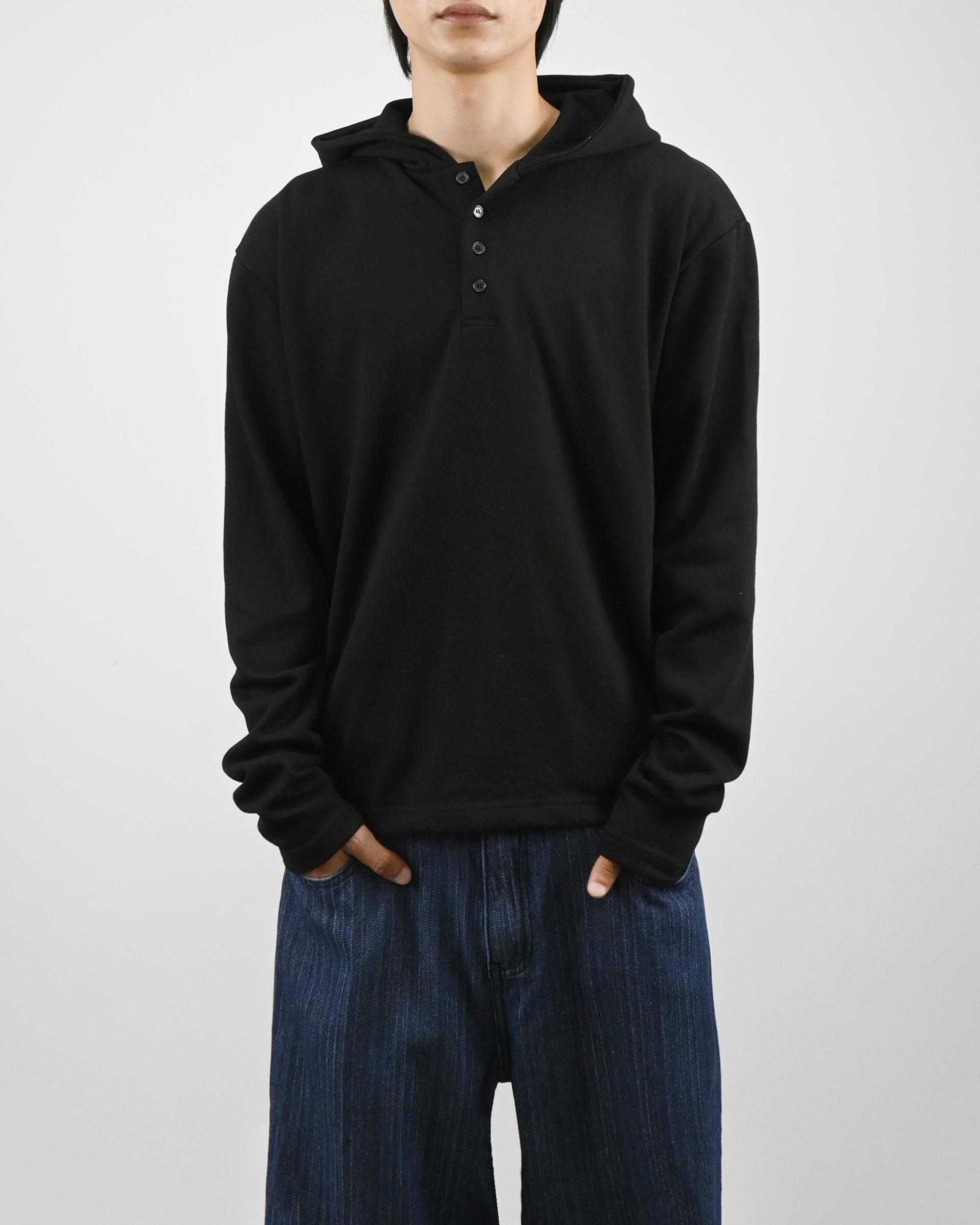 warmer henley neck hoodie