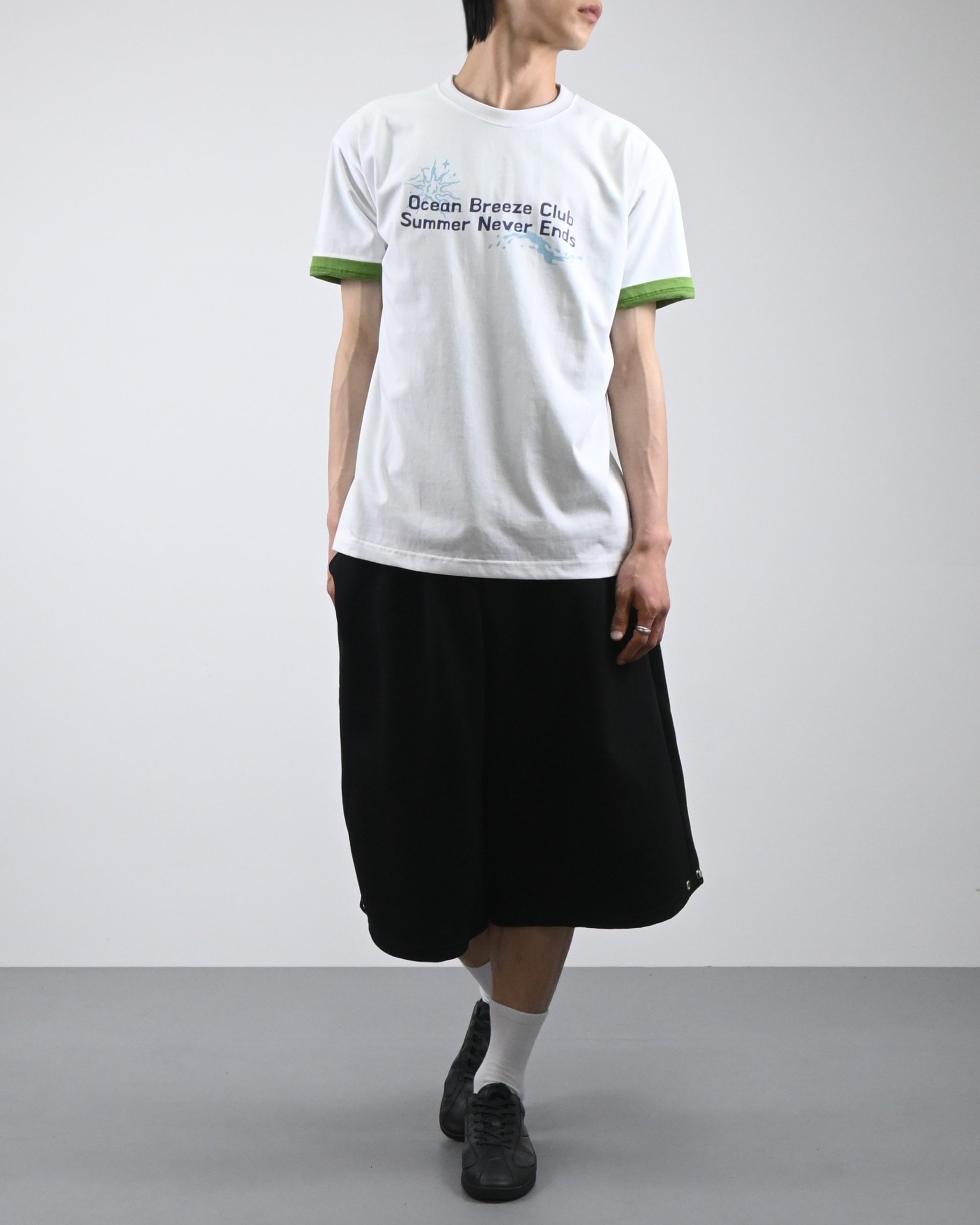 snap bermuda sweatpants