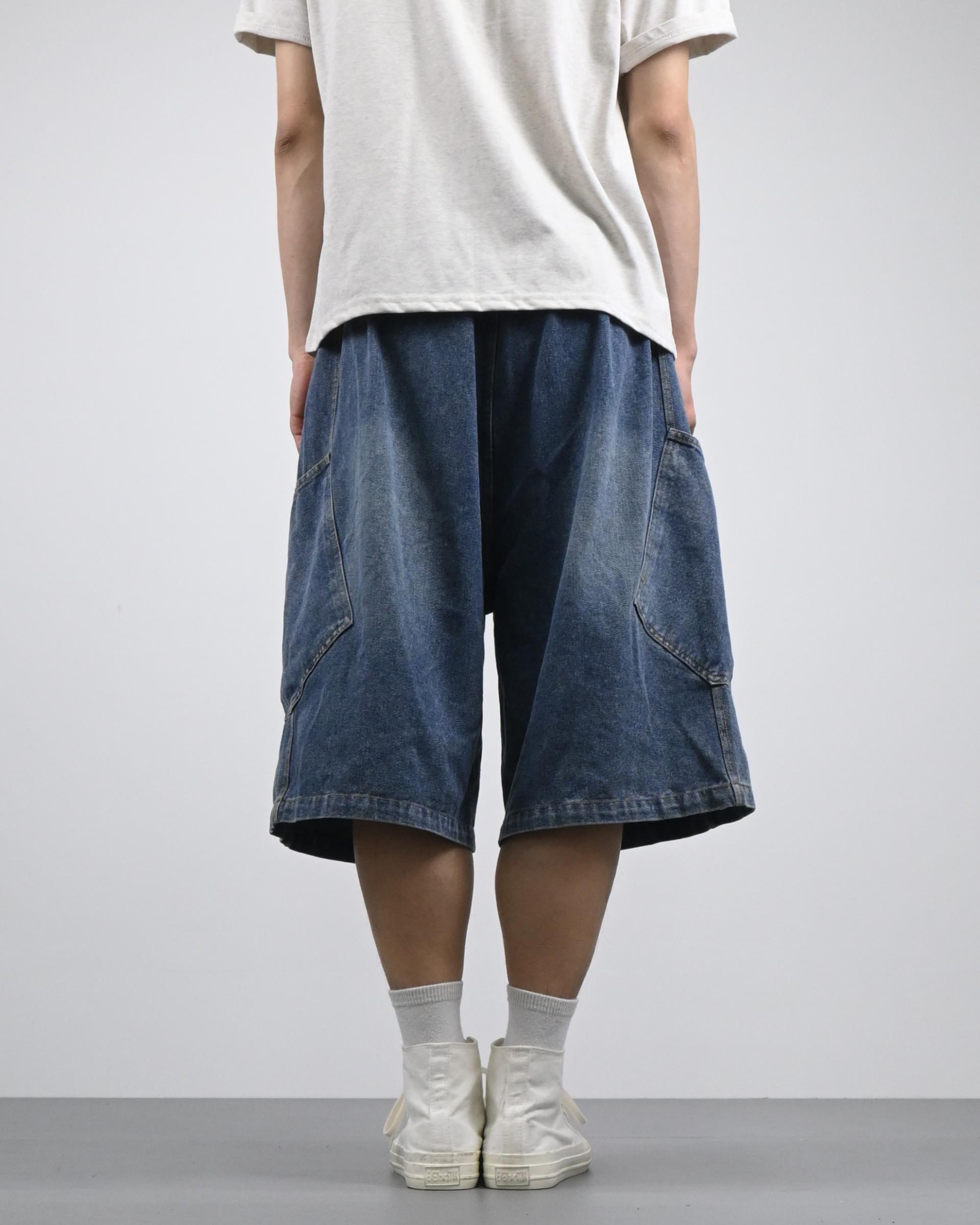 side pocket bermuda denim pants