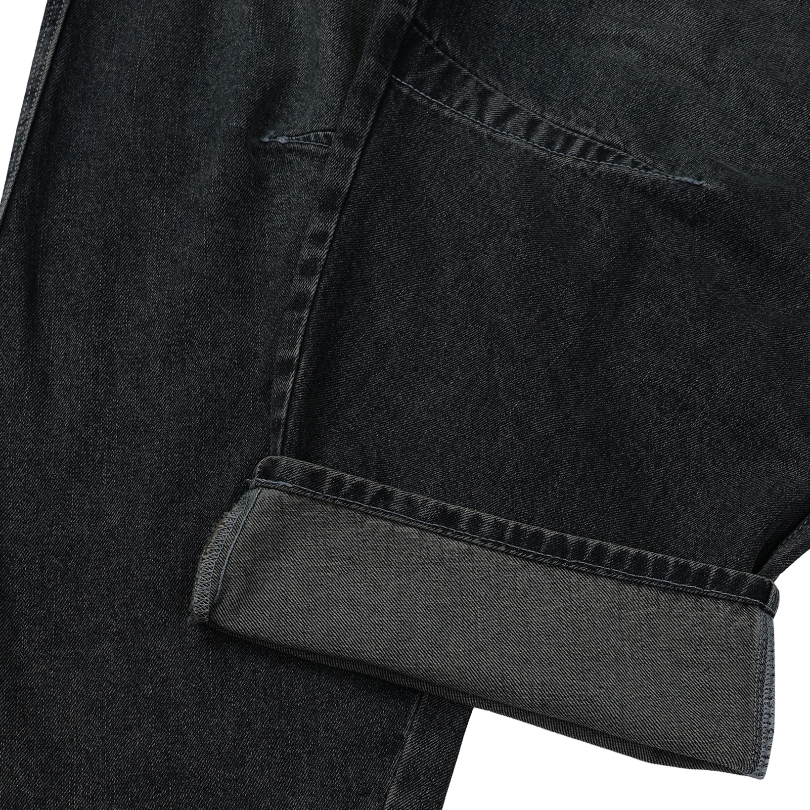 dart balloon denim pants (dark blue)