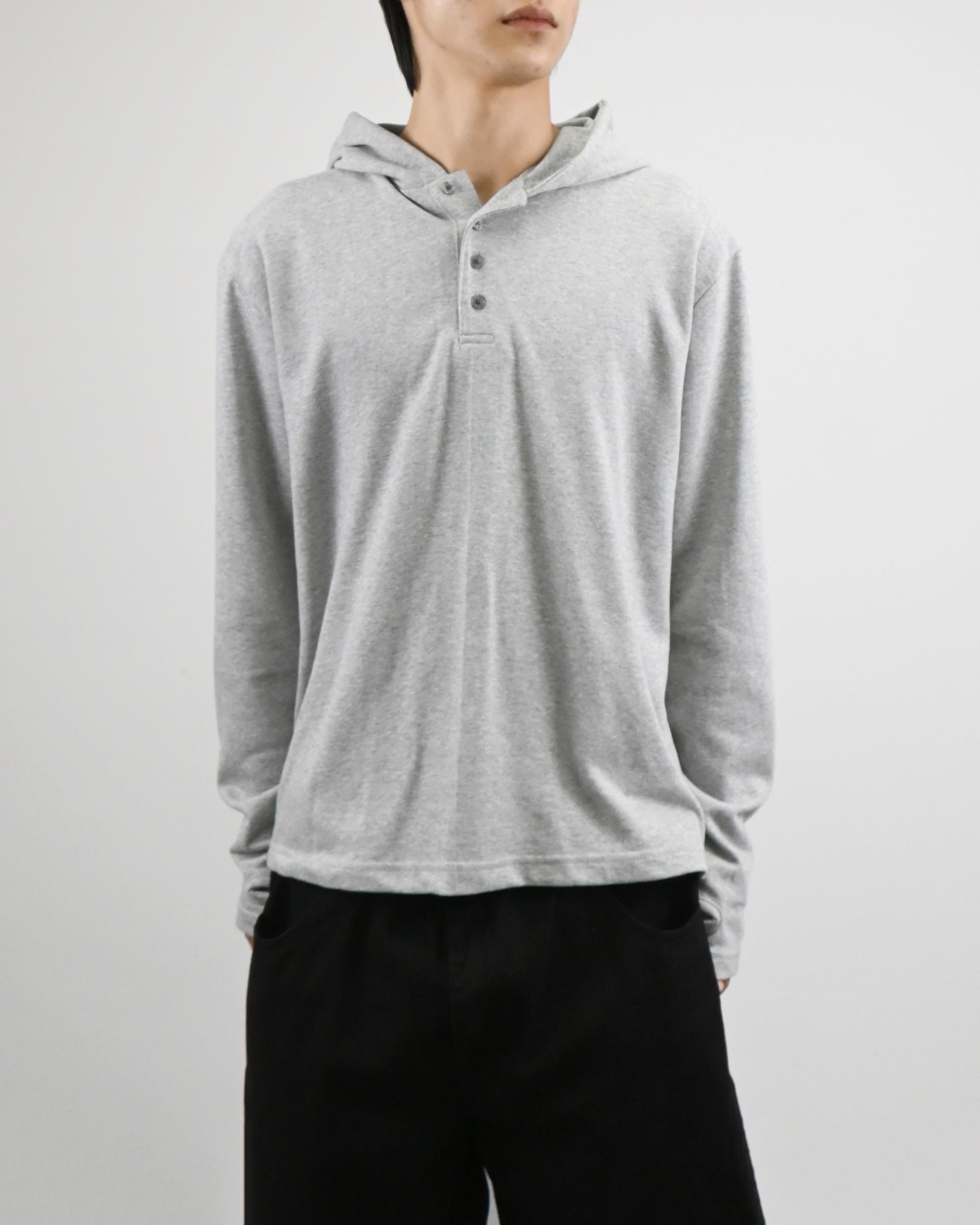 warmer henley neck hoodie