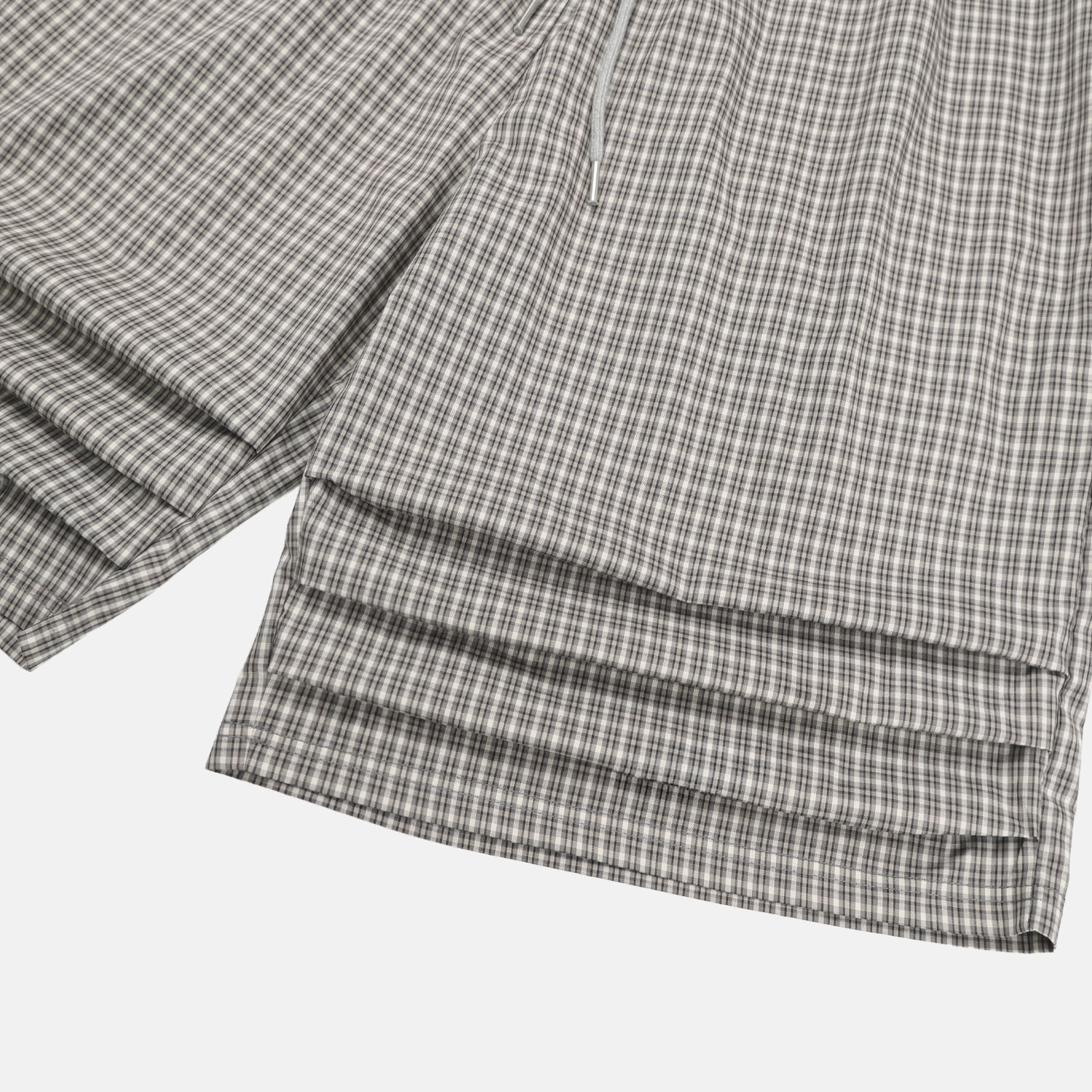 checkered bermuda cotton pants