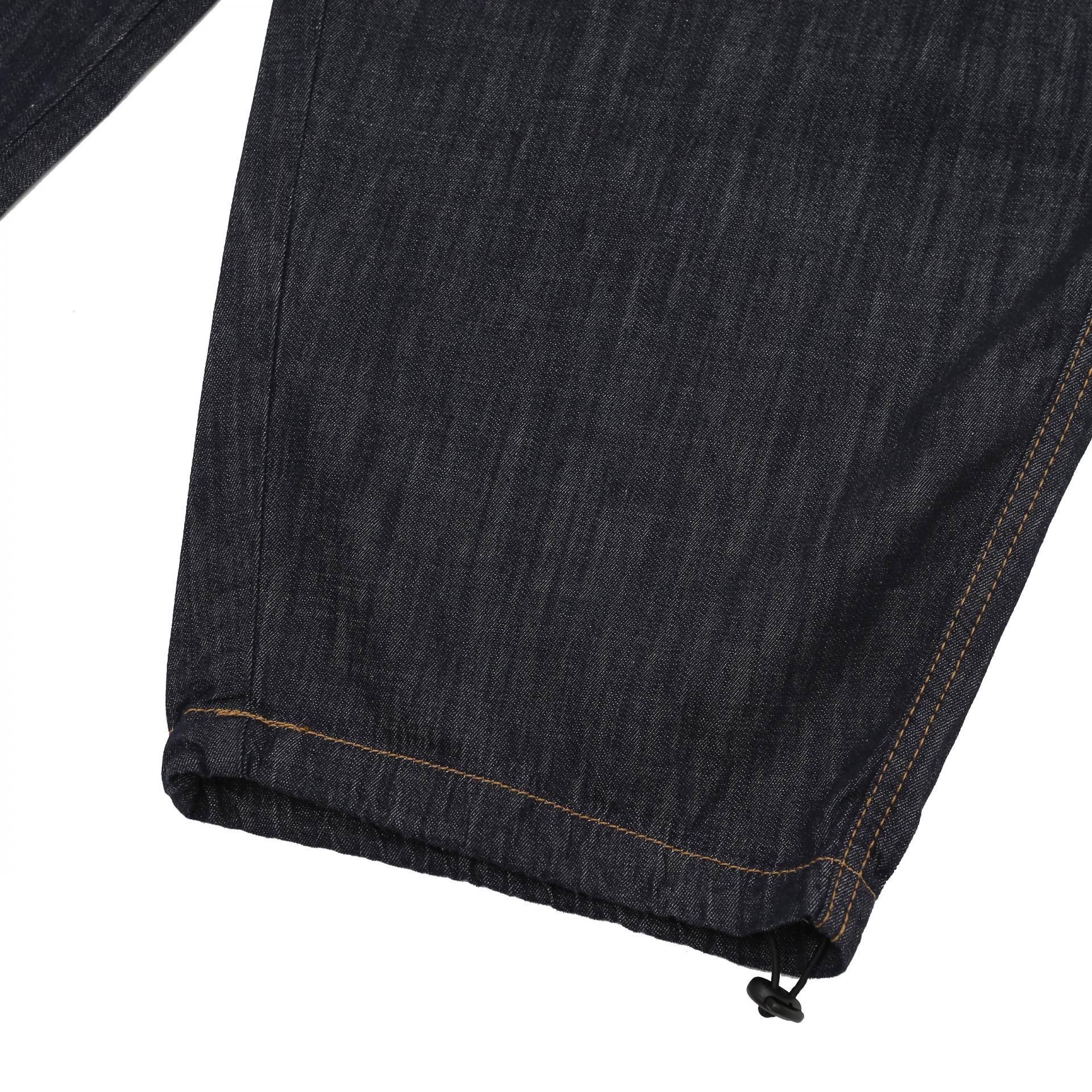 rope swelly curved denim pants