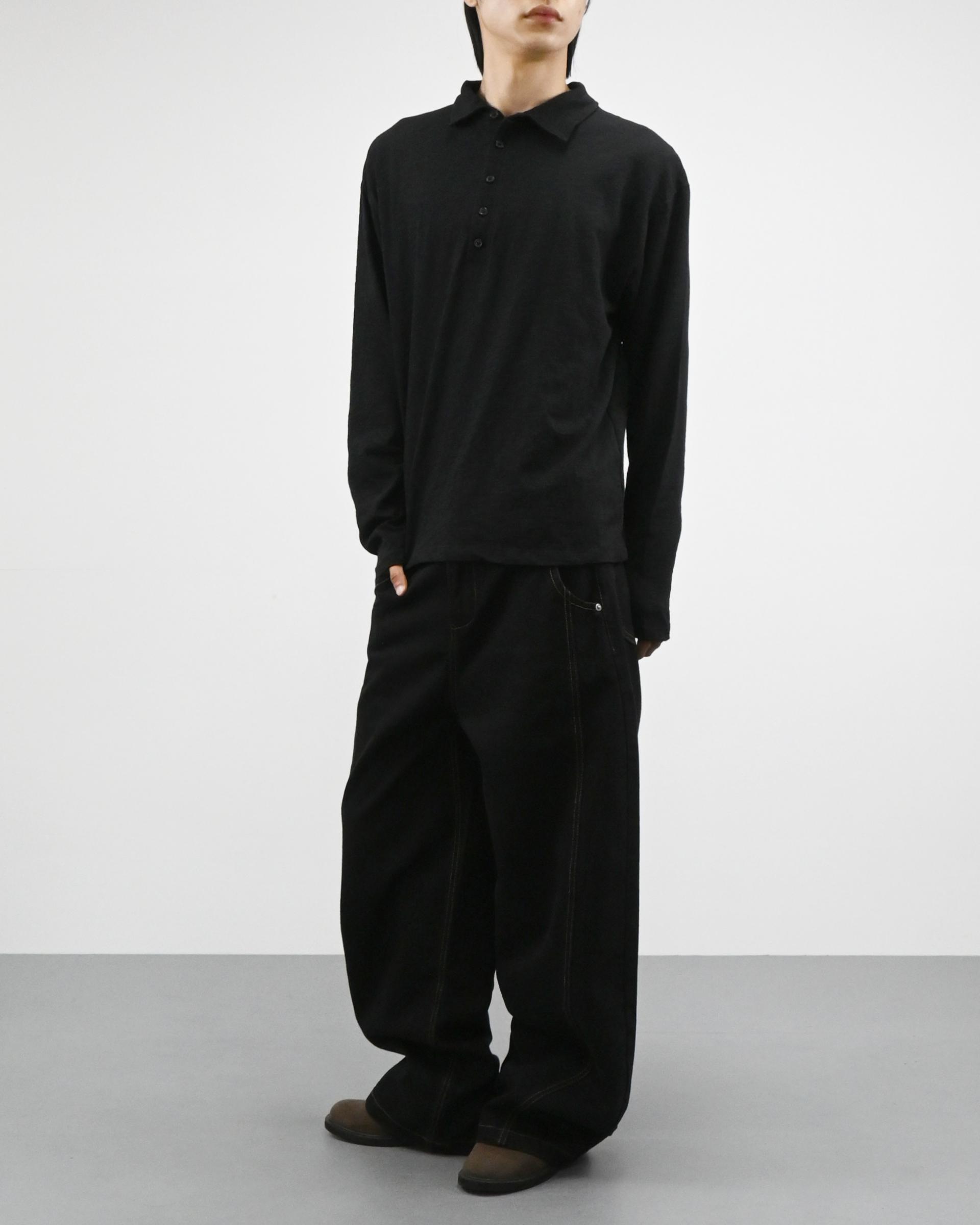 slub five burton collar t-shirt