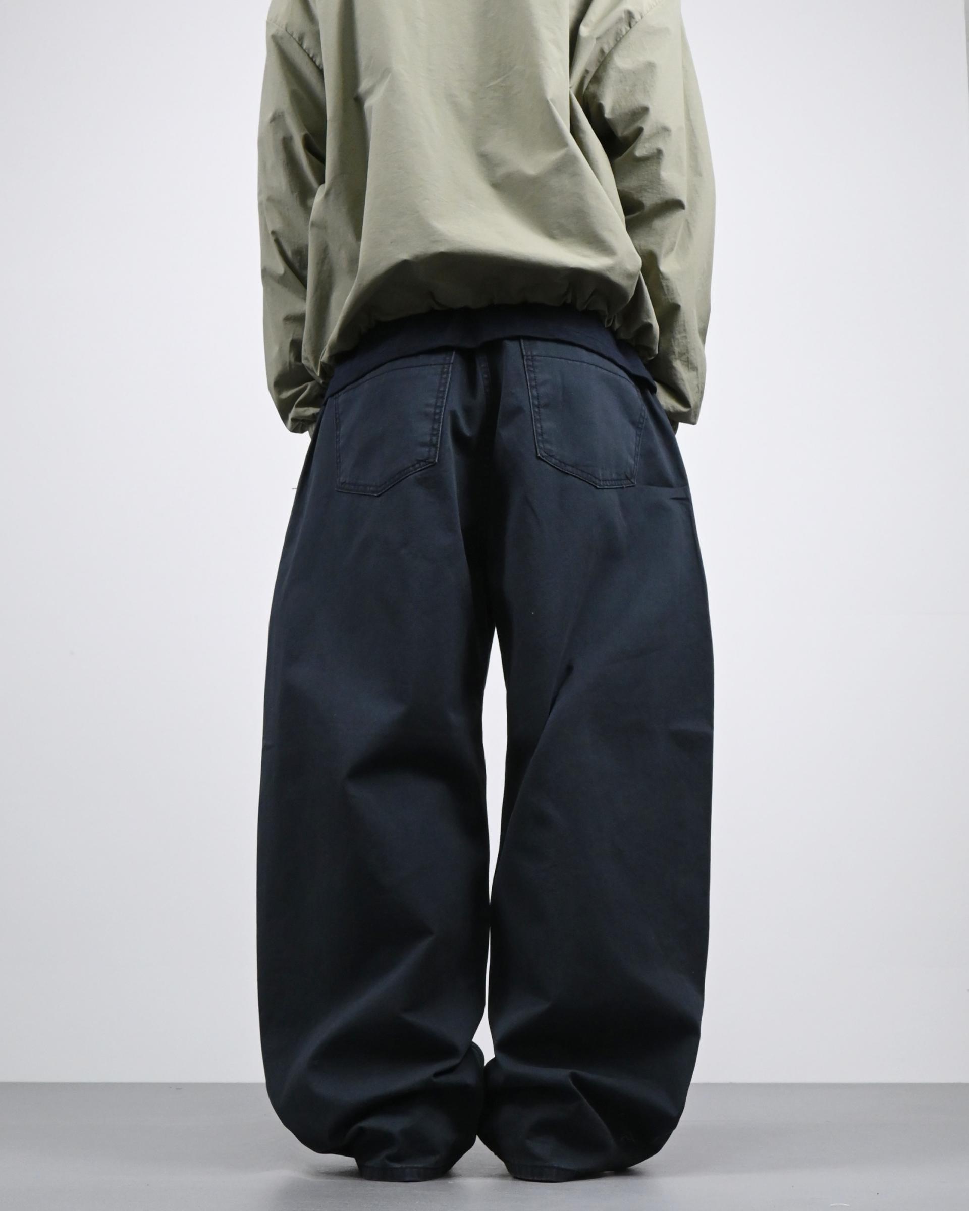 two tuck pigment cotton pants