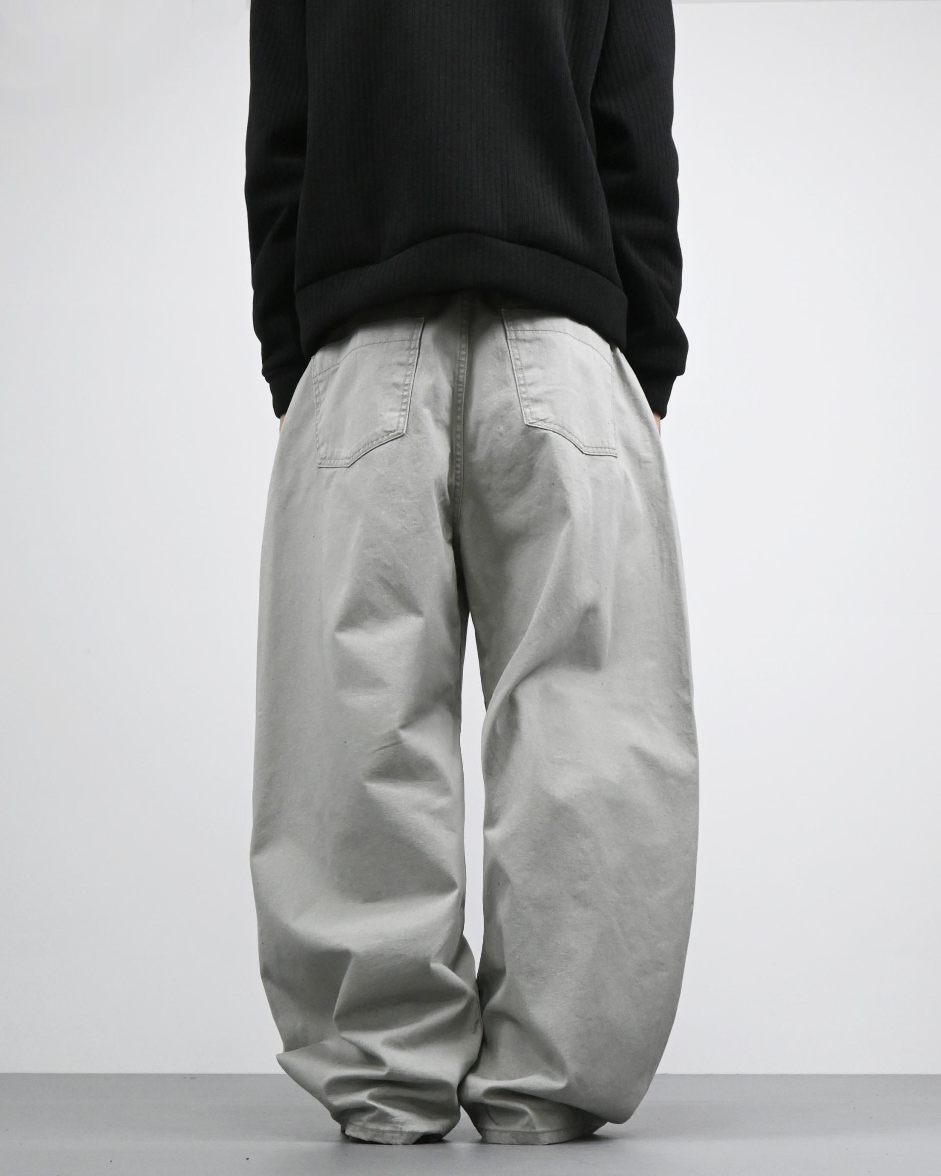 two tuck pigment cotton pants