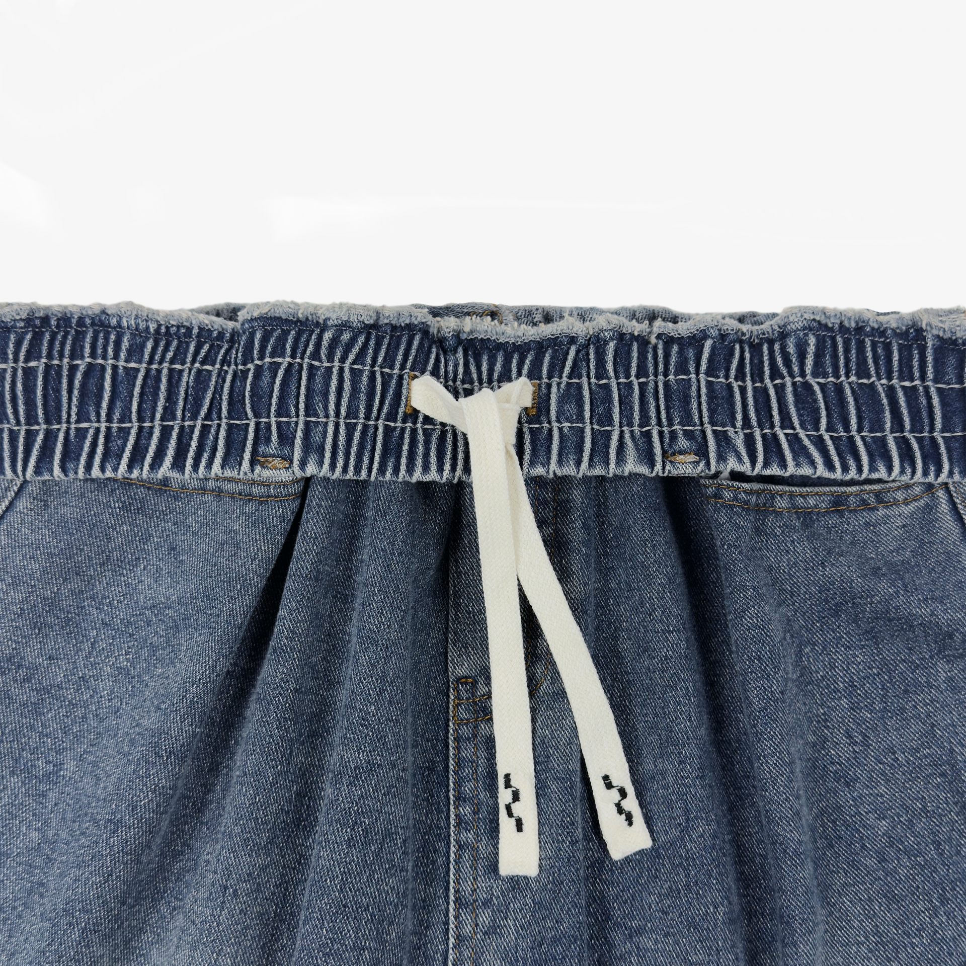 side pocket bermuda denim pants