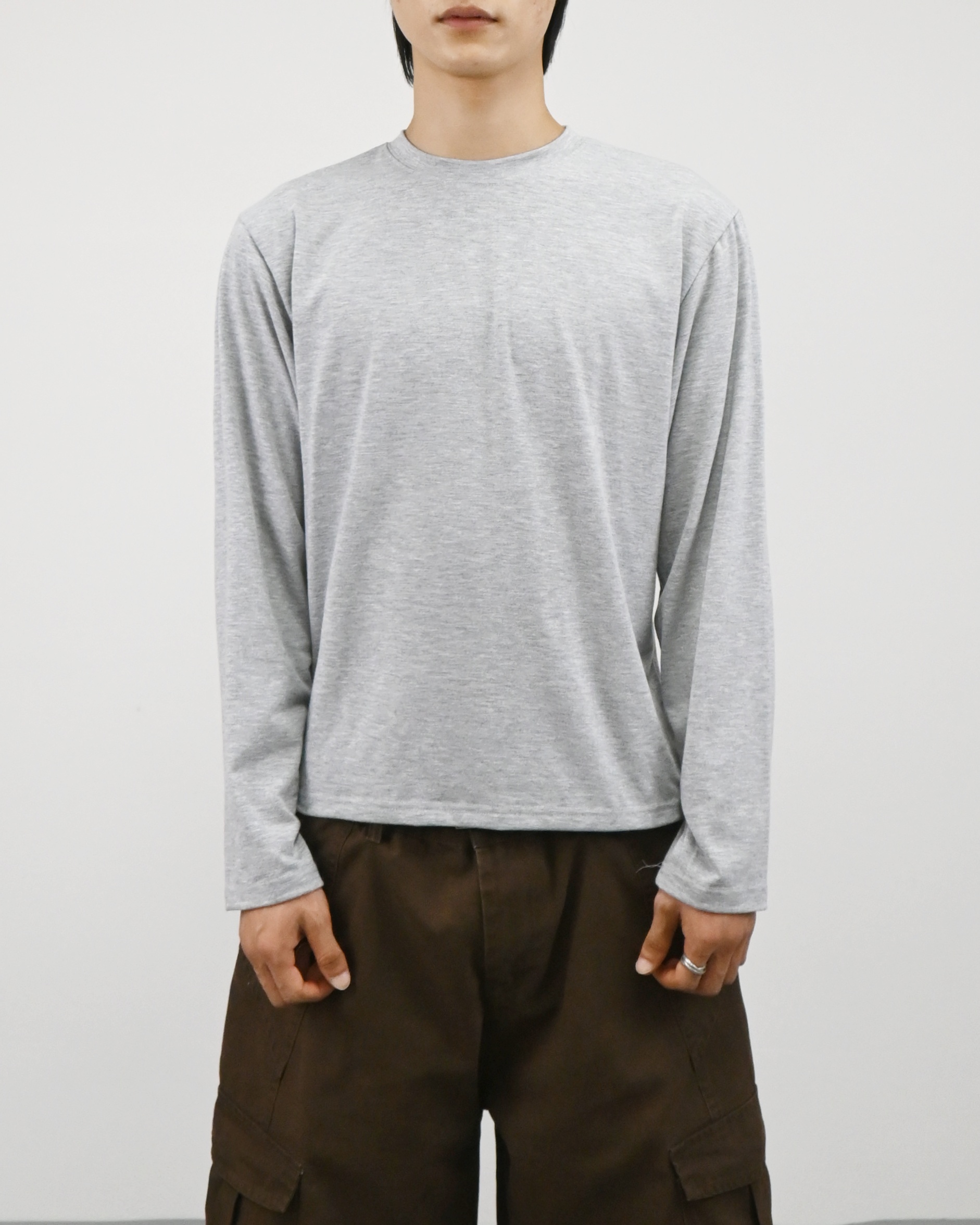 slub henley neck long sleeve 복제