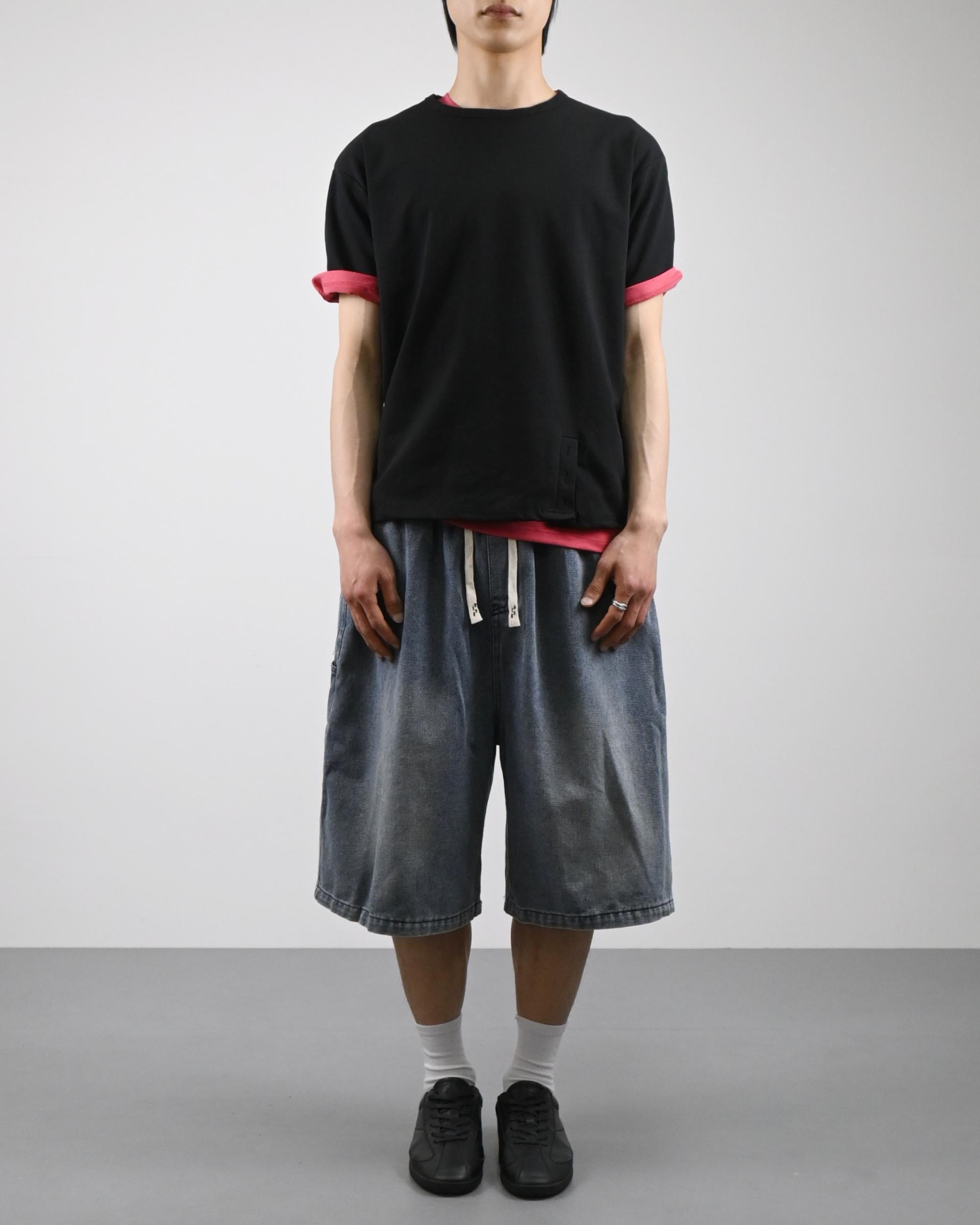 under snap half-t-shirt