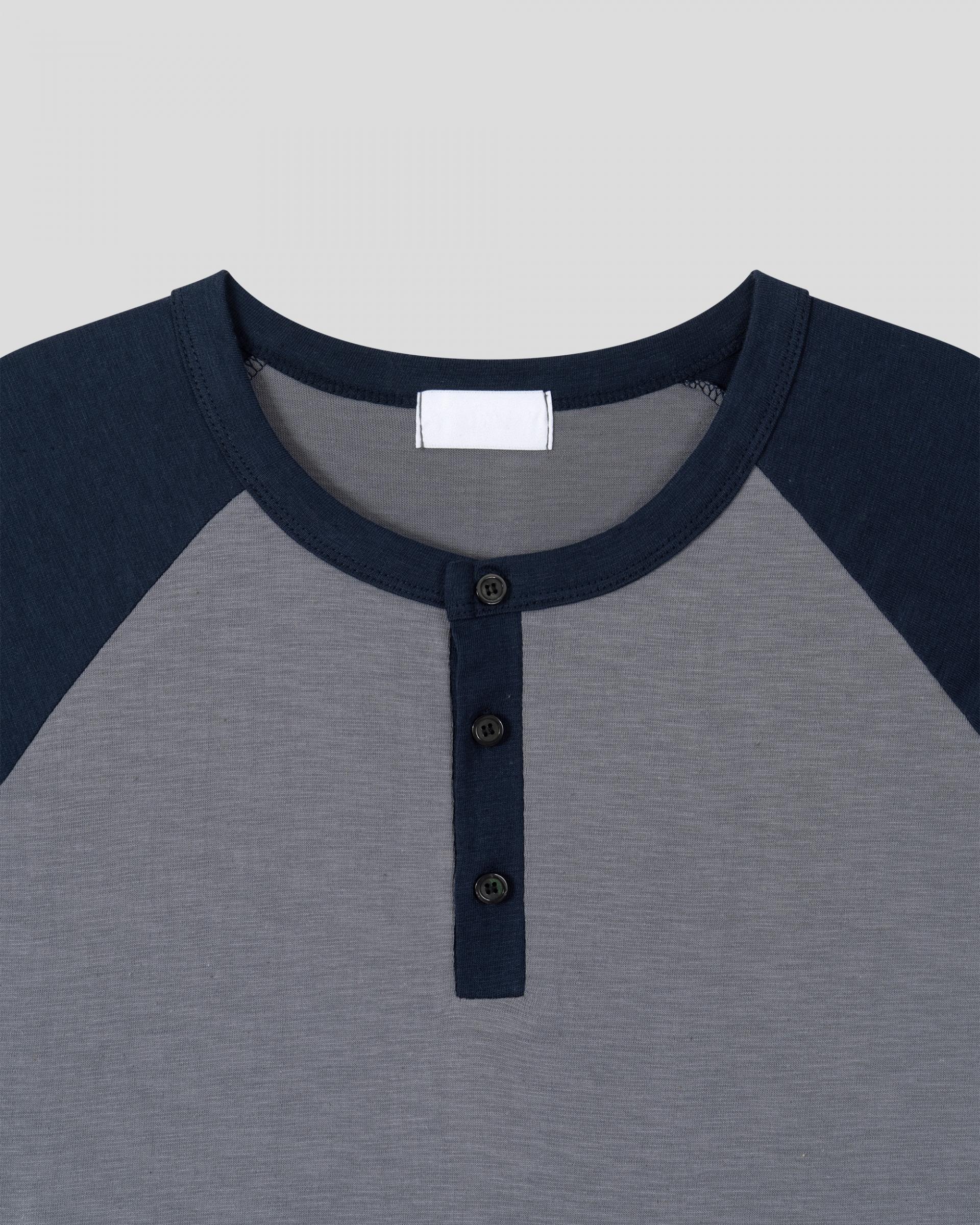 raglan henley neck t-shirt
