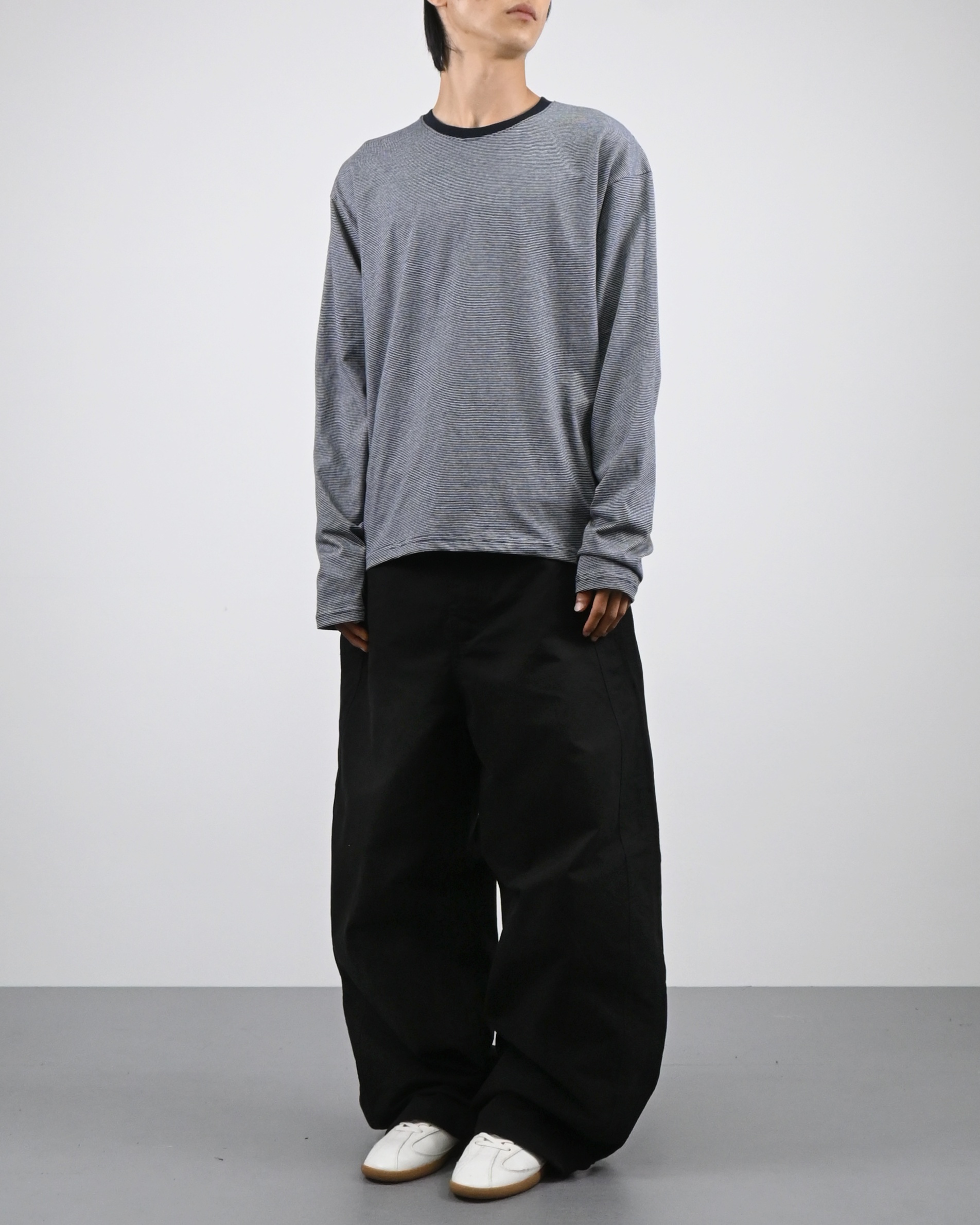 line bijo curved cotton pants