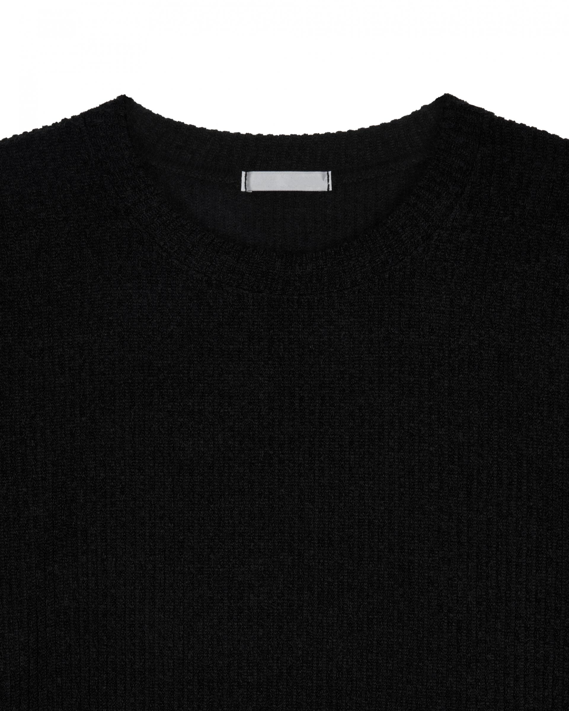 two tone ribbed half-t-shirt