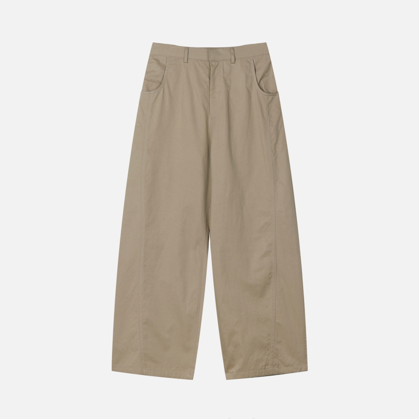 dear curved cotton pants