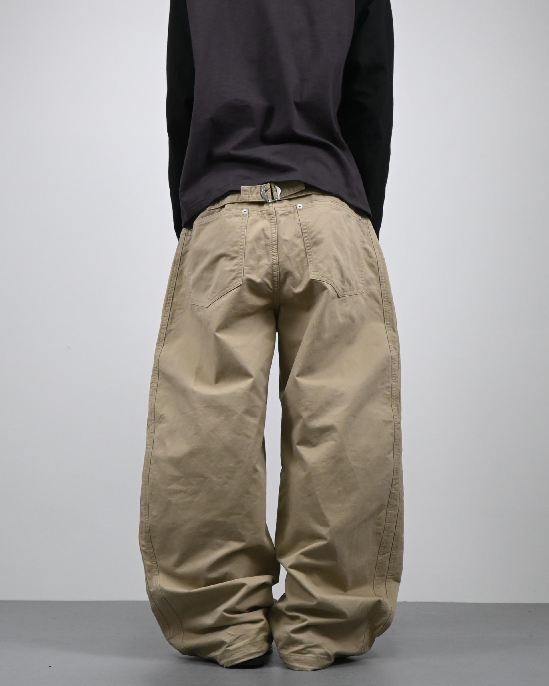 line bijo curved cotton pants