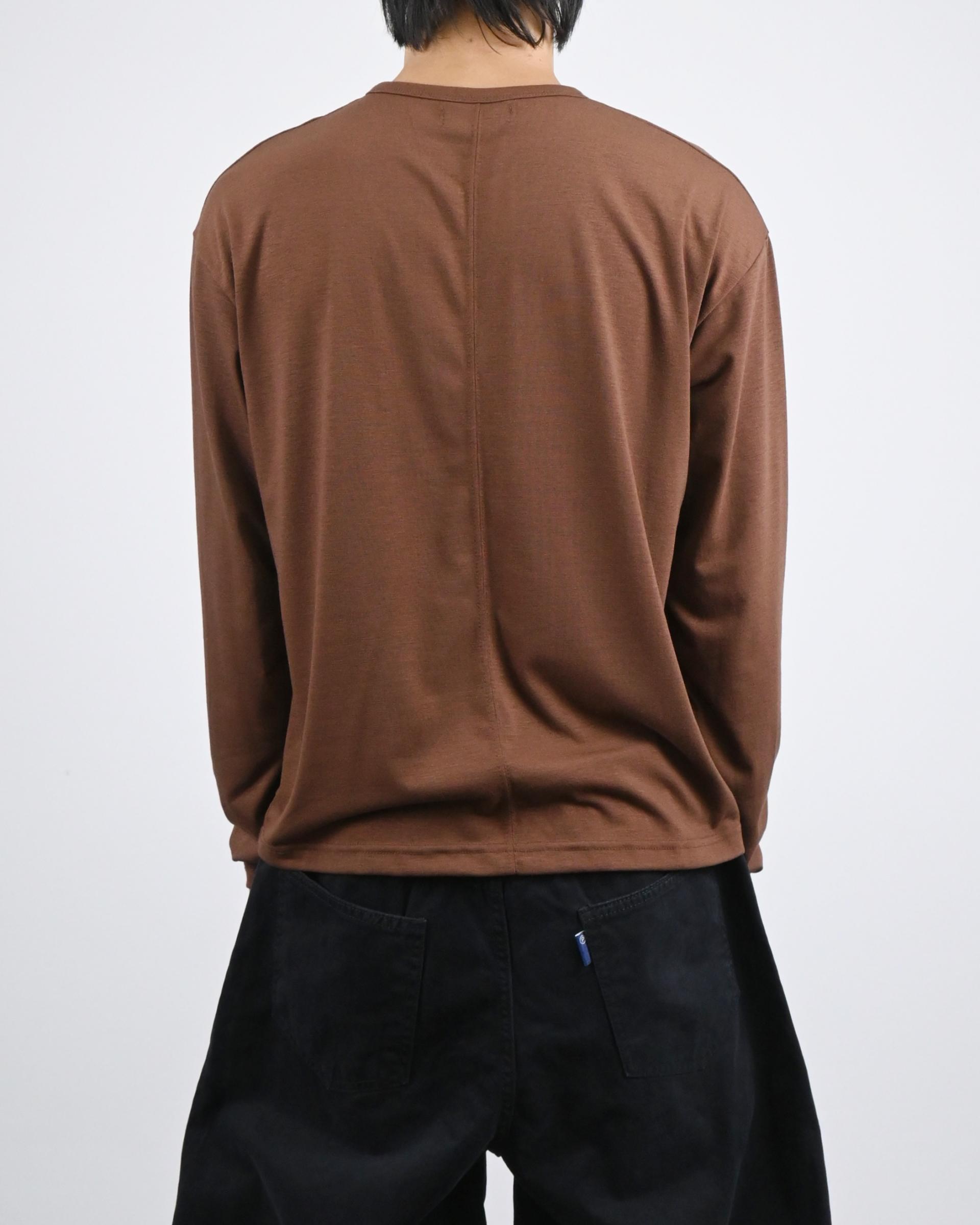 back slit henley neck t-shirts
