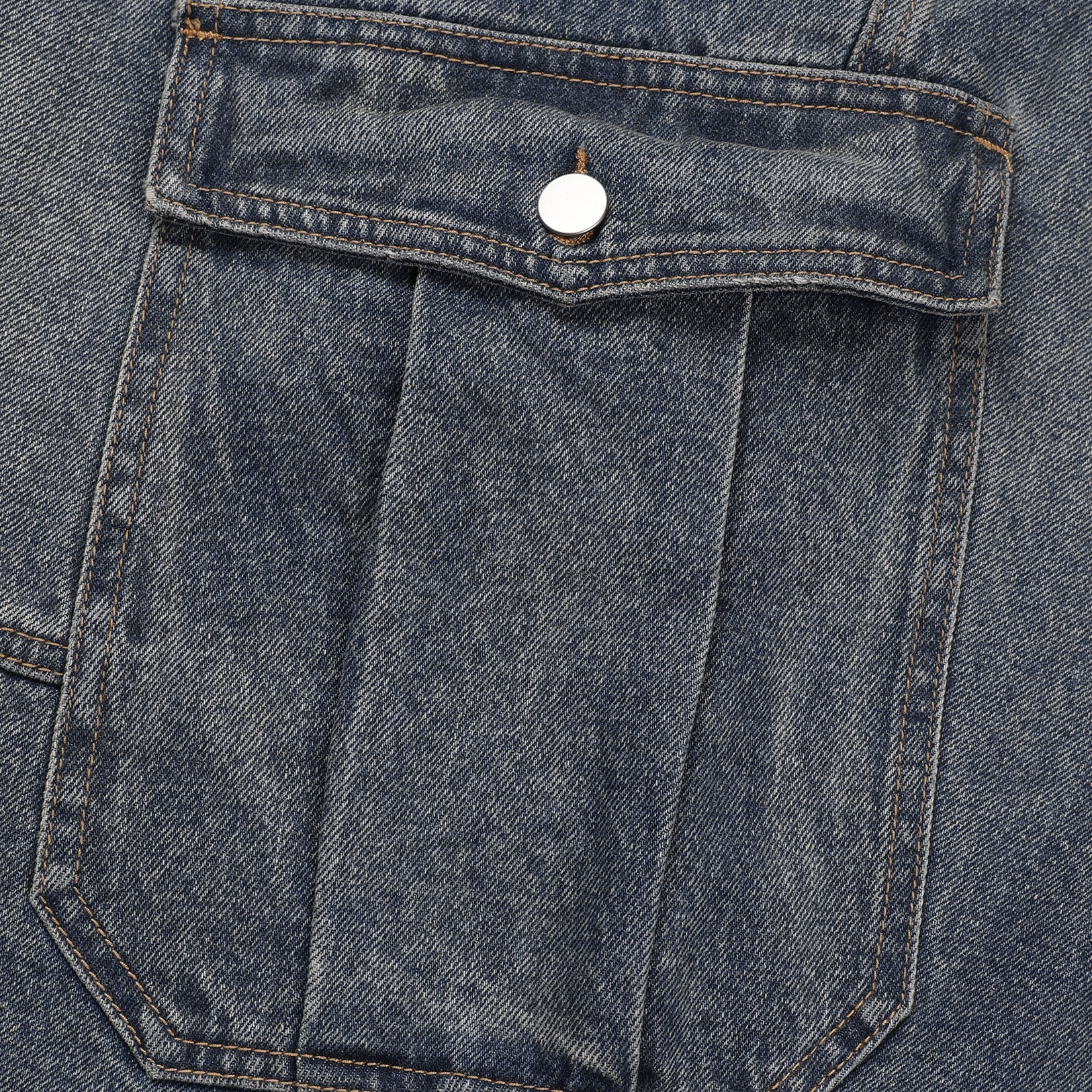 vintage washing cargo bermuda denim pants