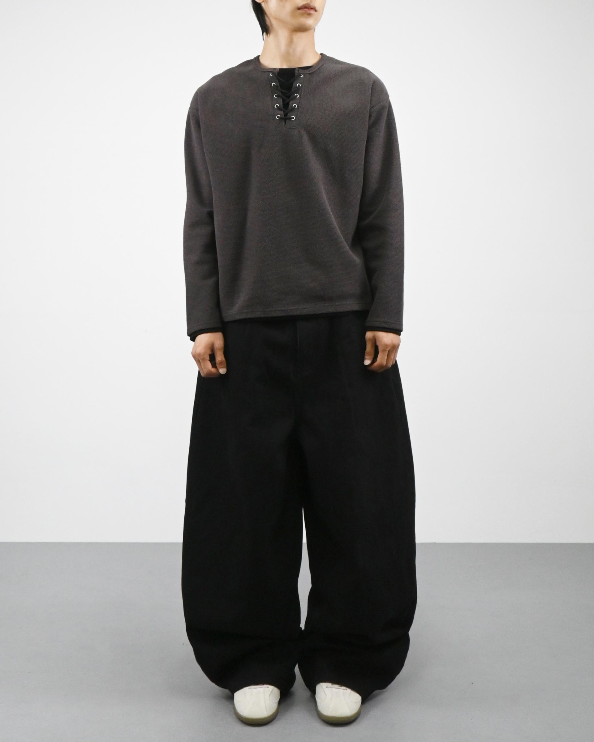 banding balloon denim pants