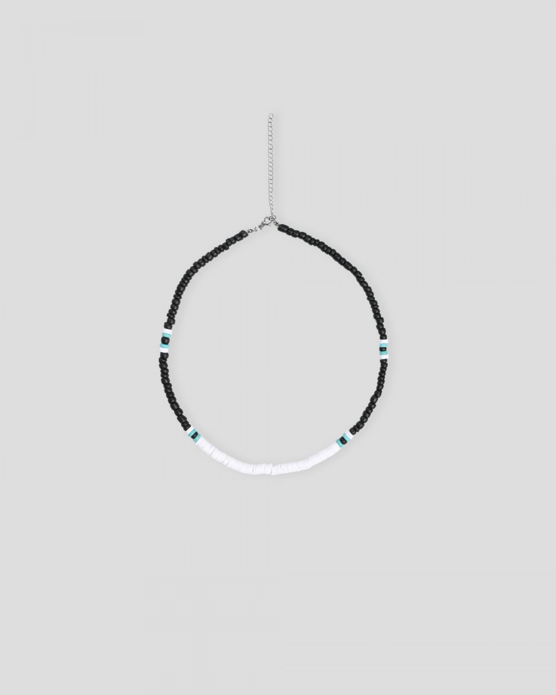 wood bead cowrie necklace