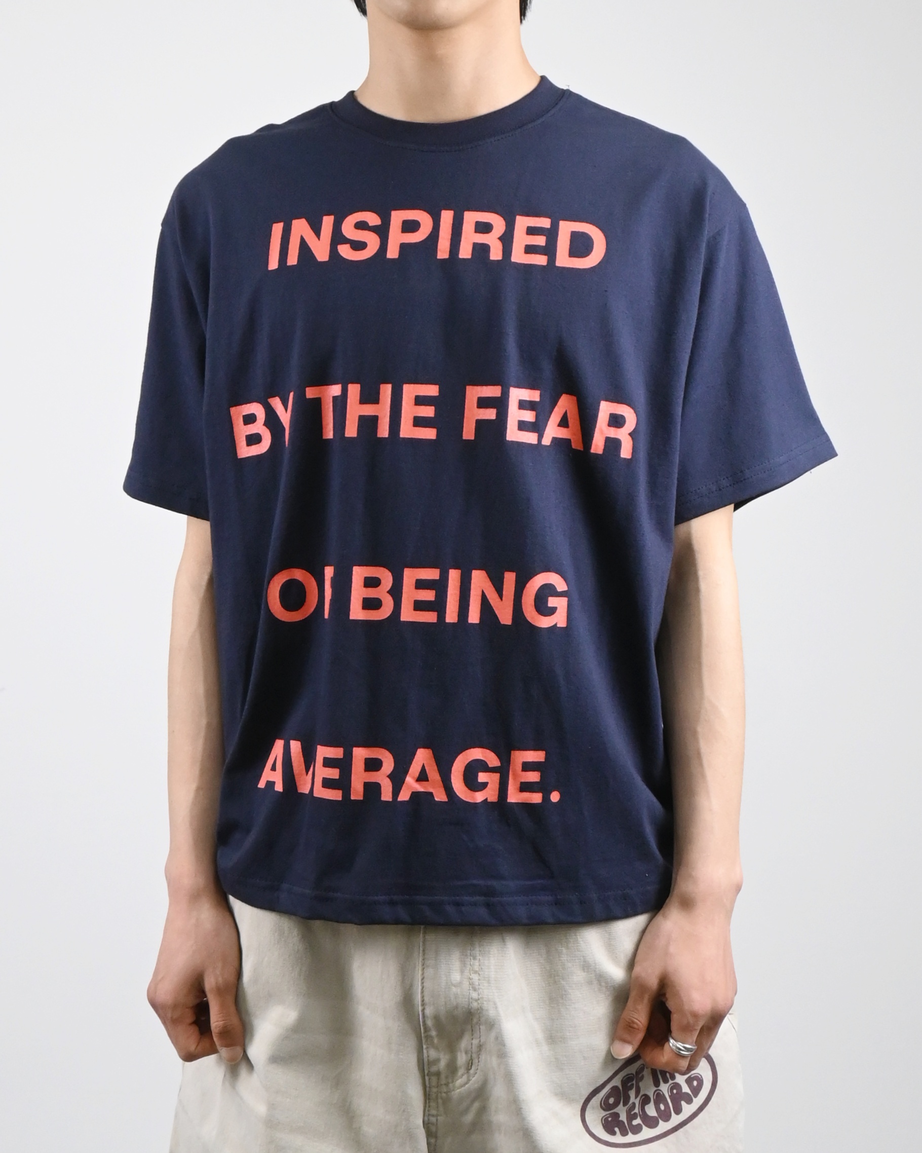 inspired lettering half-t-Shirt