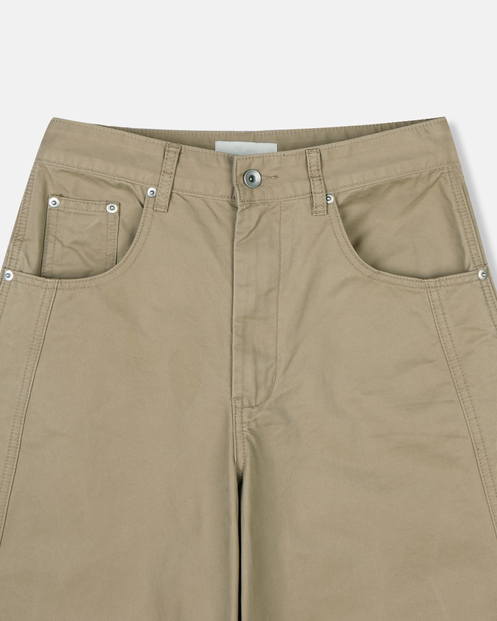 line bijo curved cotton pants