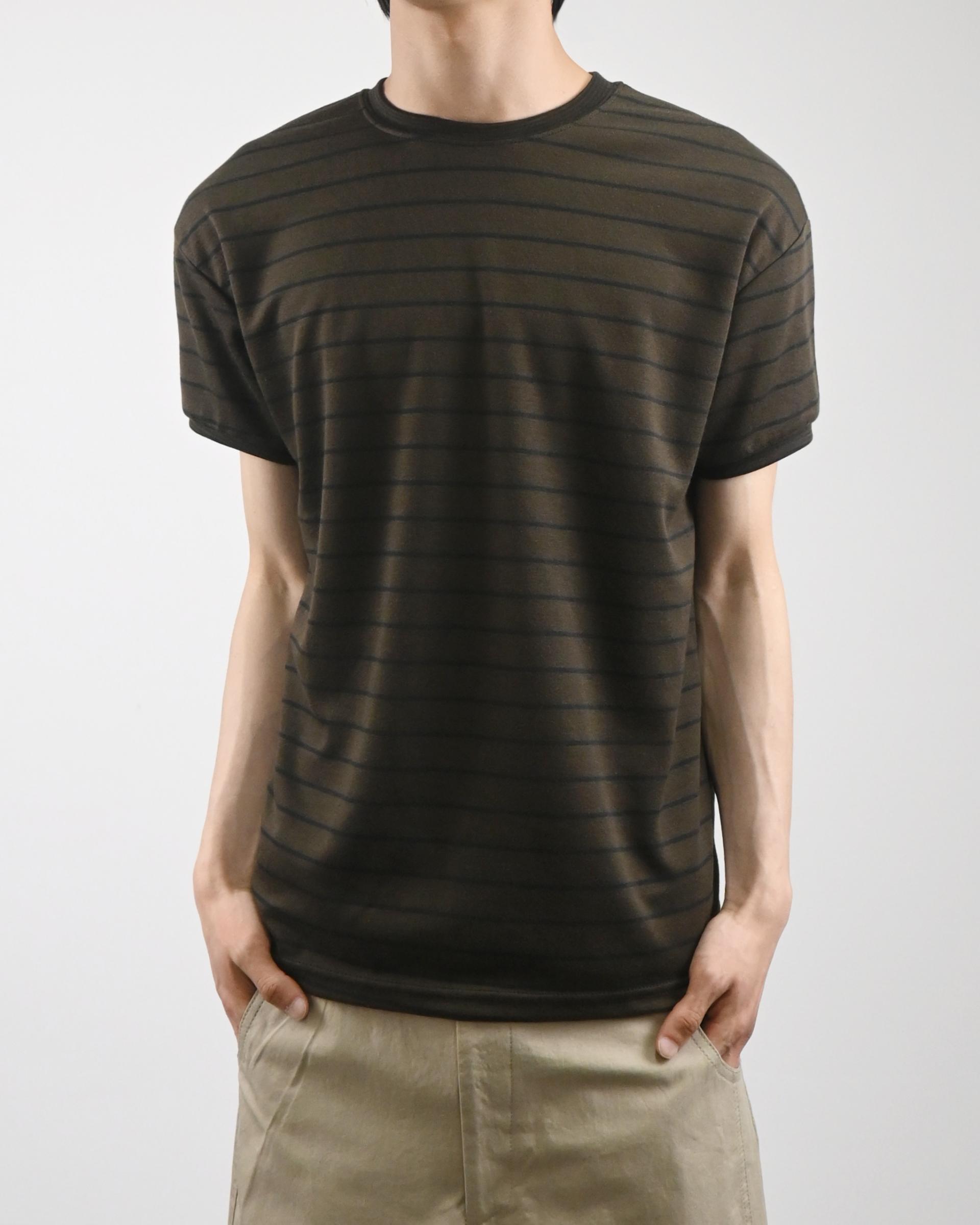 stripe ringer half t-shirt