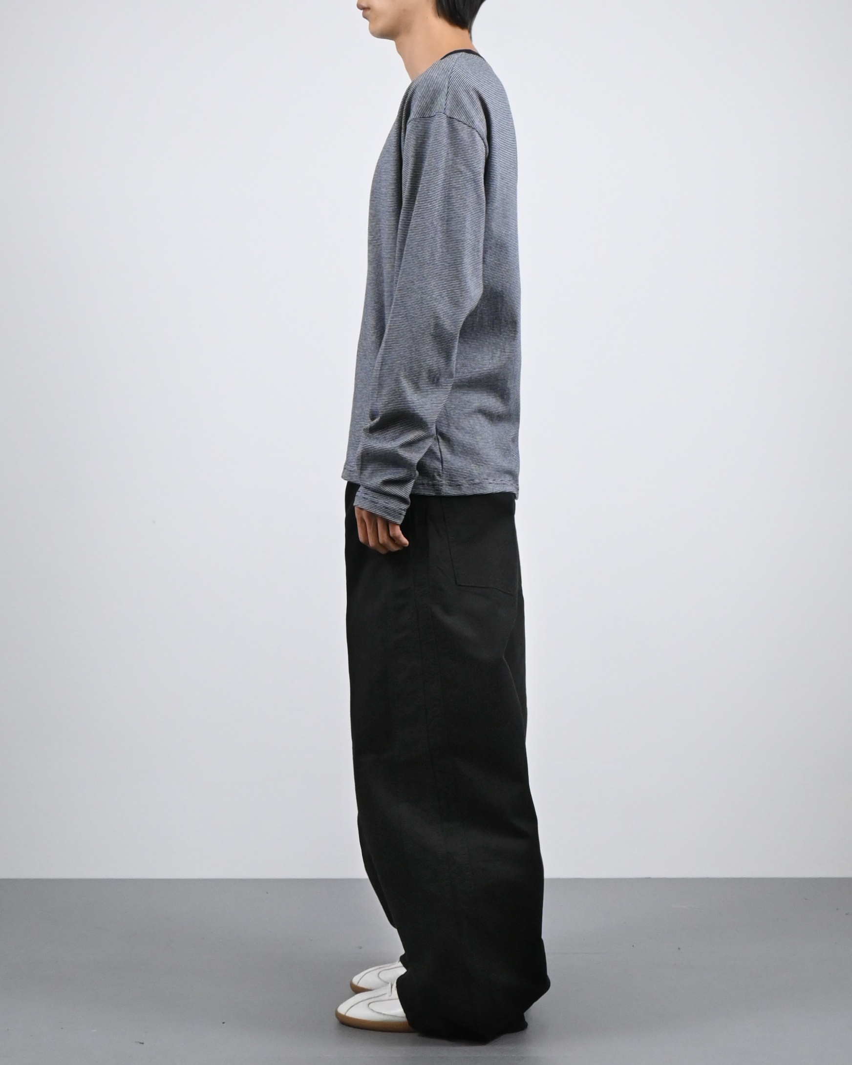 line bijo curved cotton pants