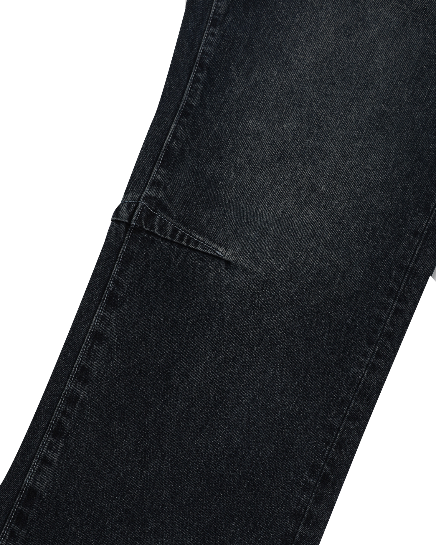 dart curved denim pants (dark blue)