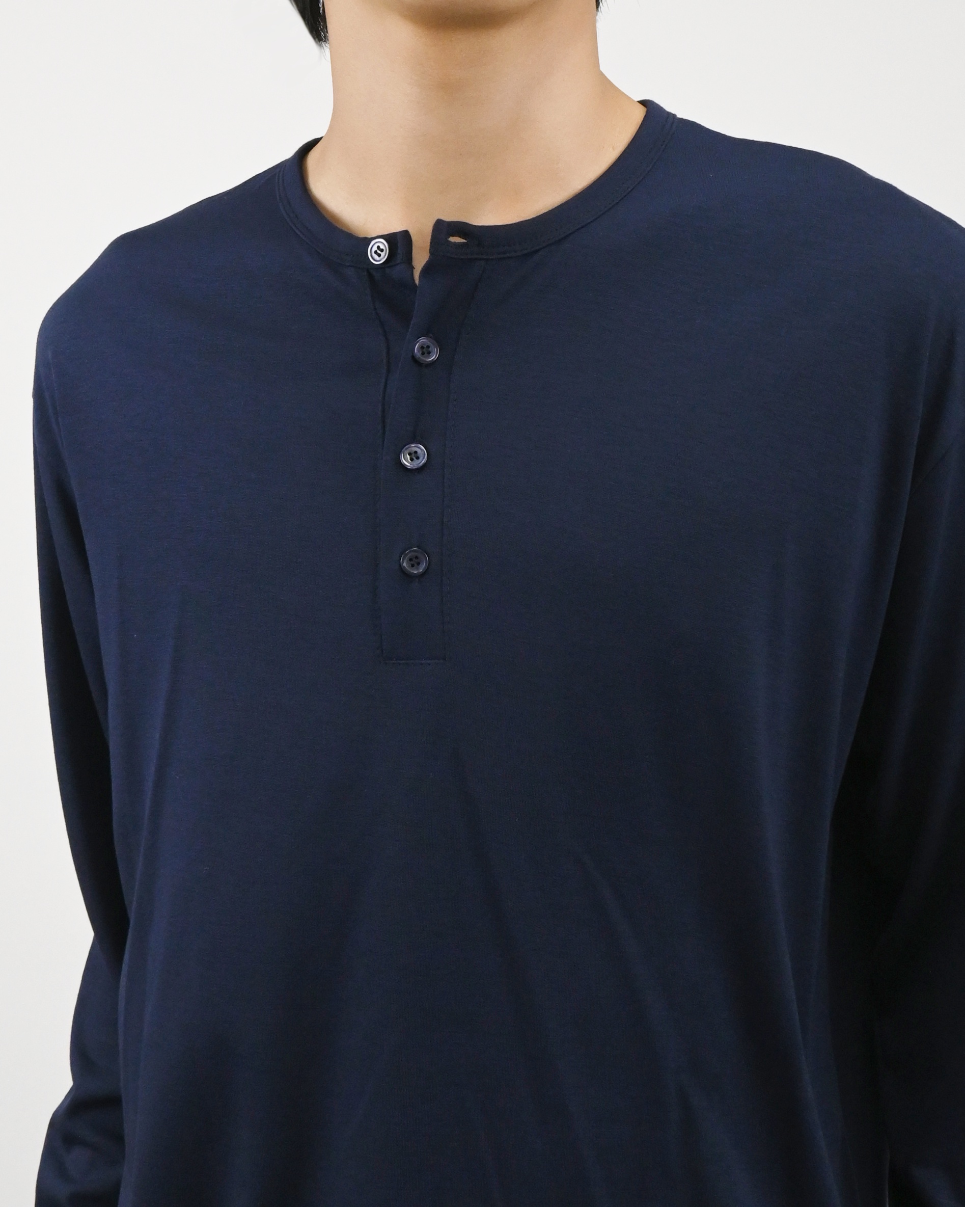 back slit henley neck t-shirts