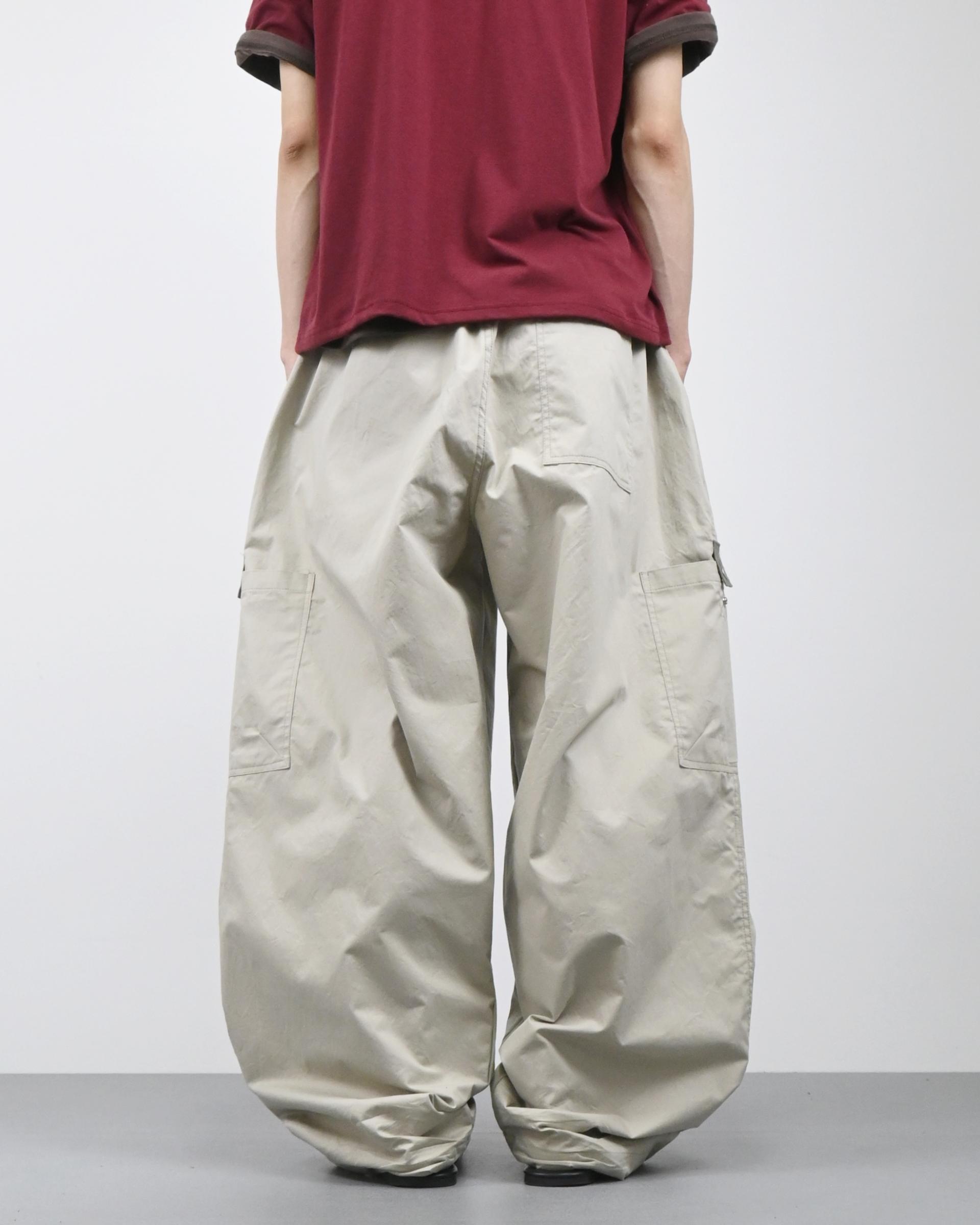 matte snap cargo cotton balloon pants