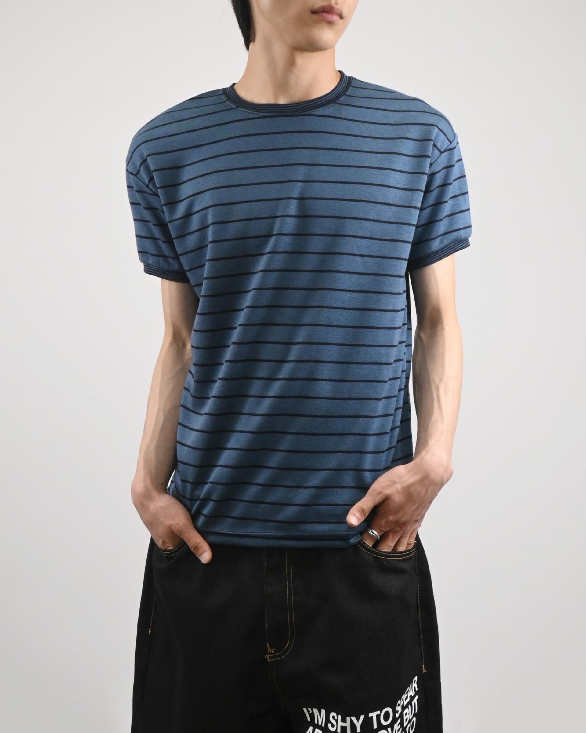stripe ringer half t-shirt
