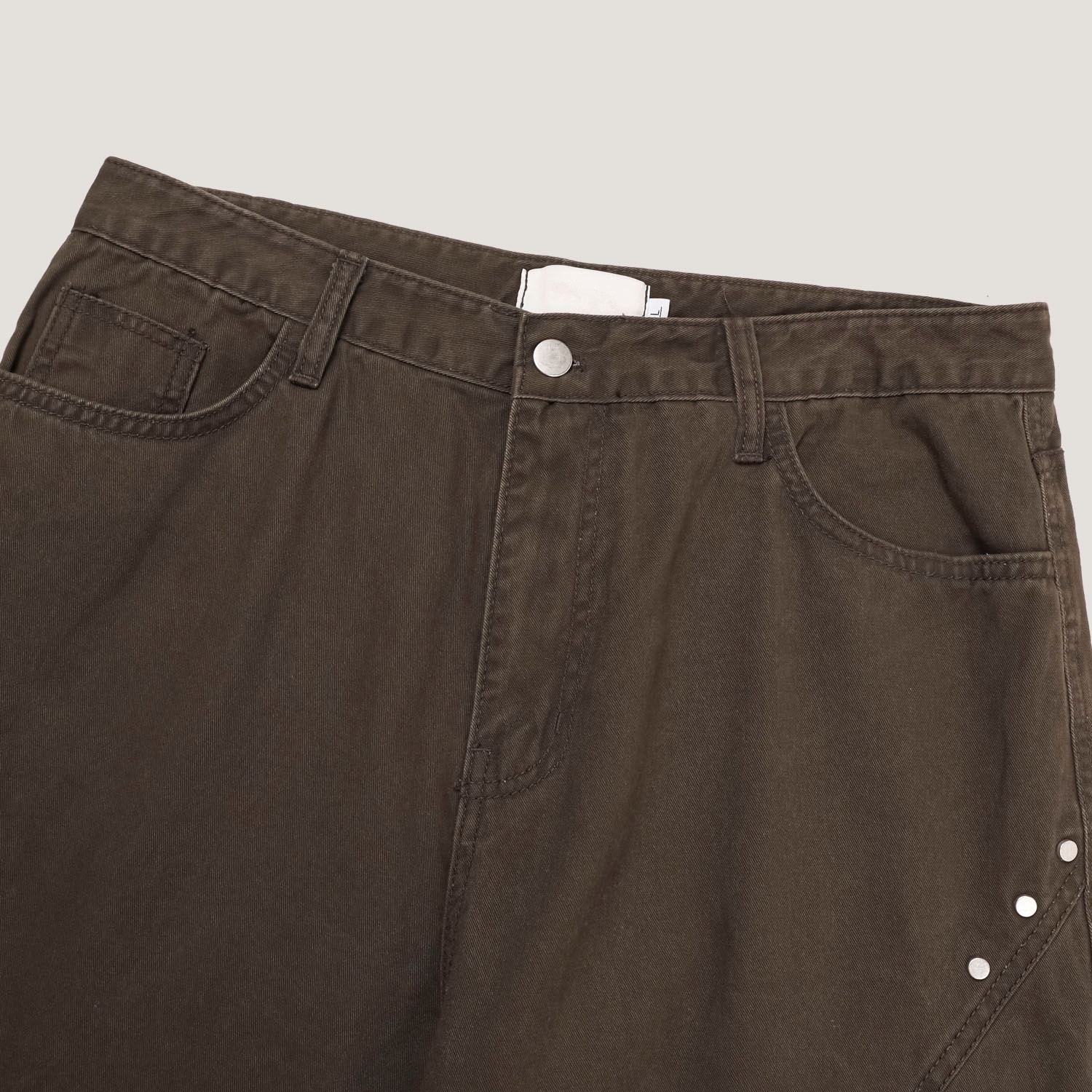 bio cotton rivet pants