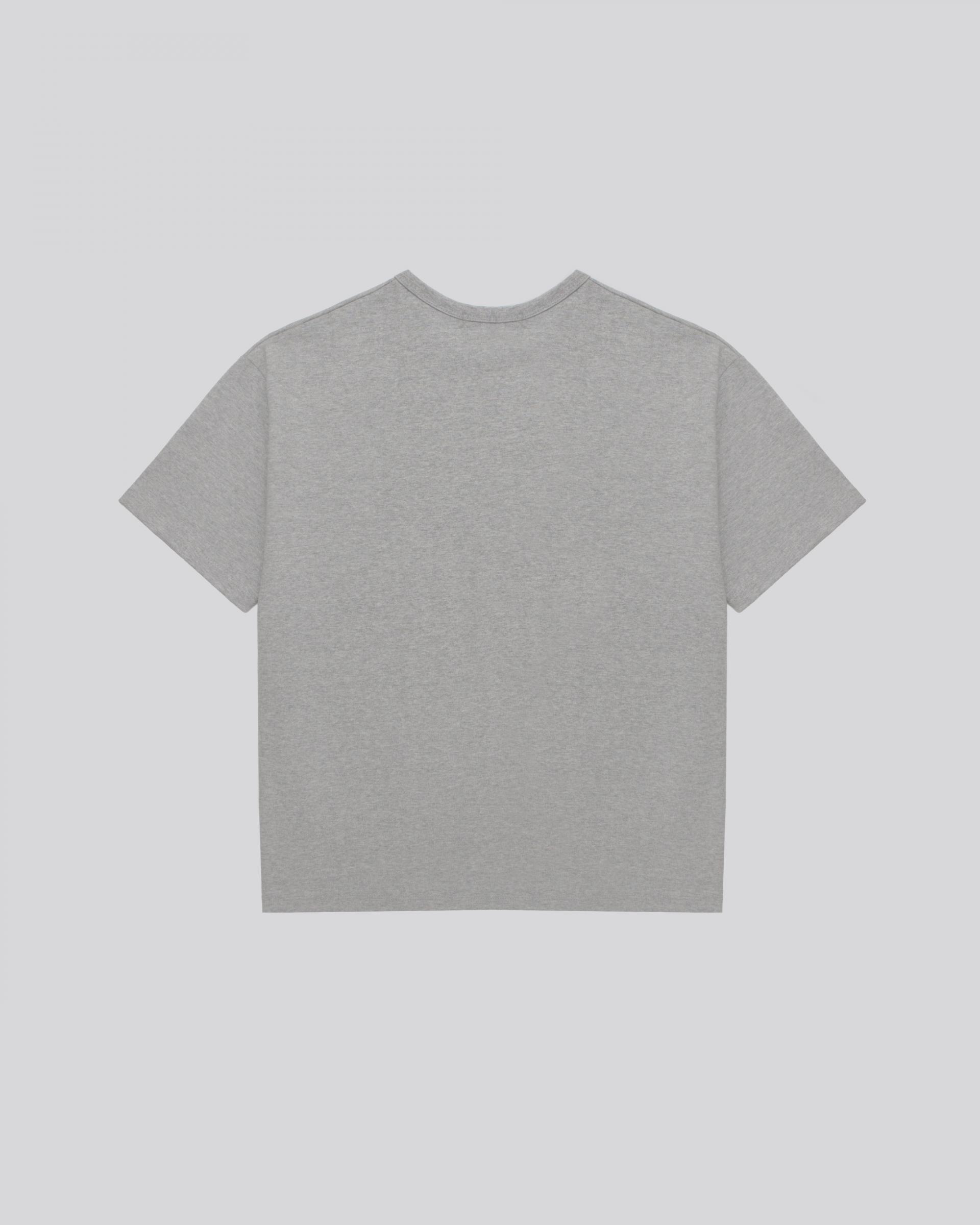 blur lettering half t-shirt