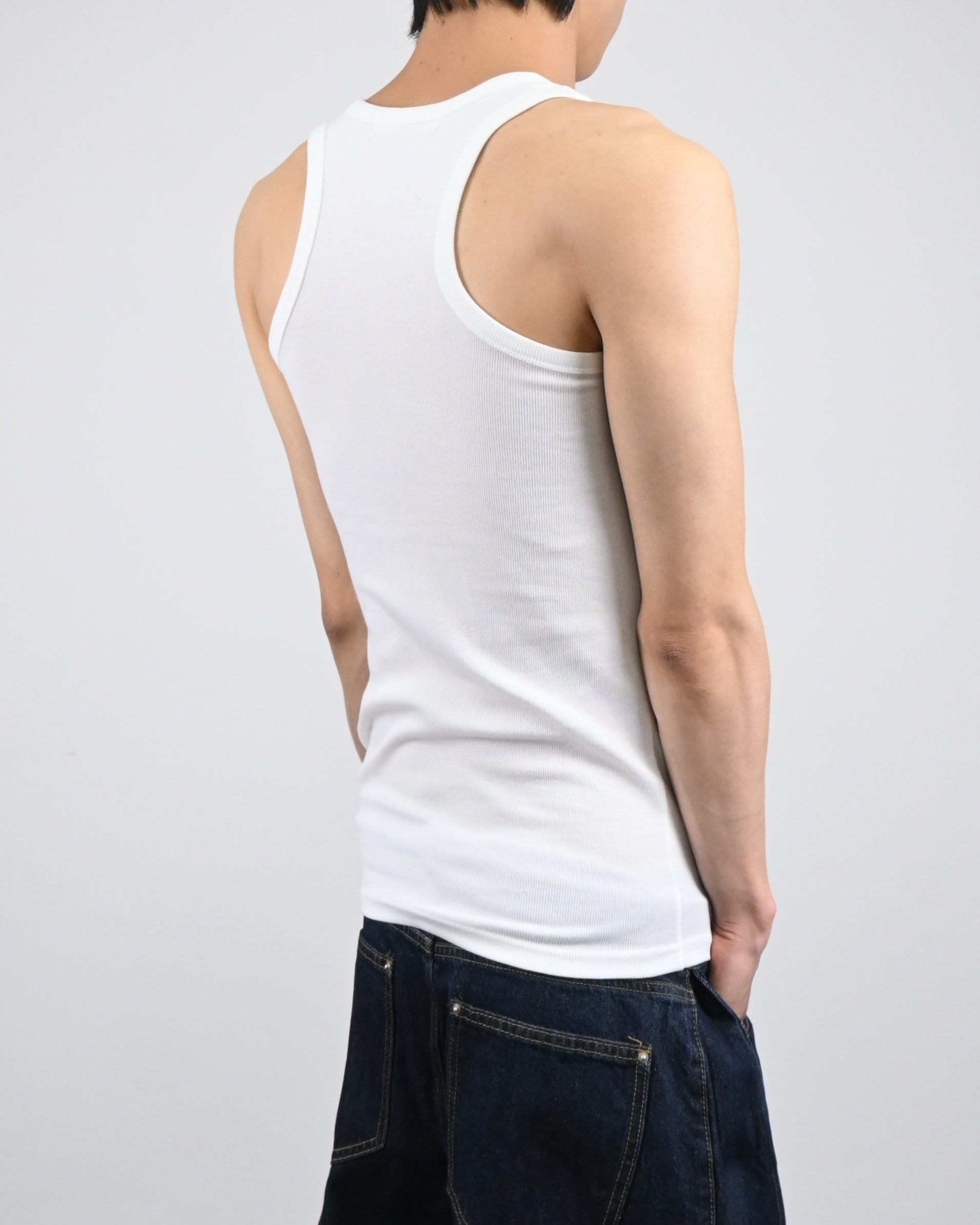 stretchable ribbed vest