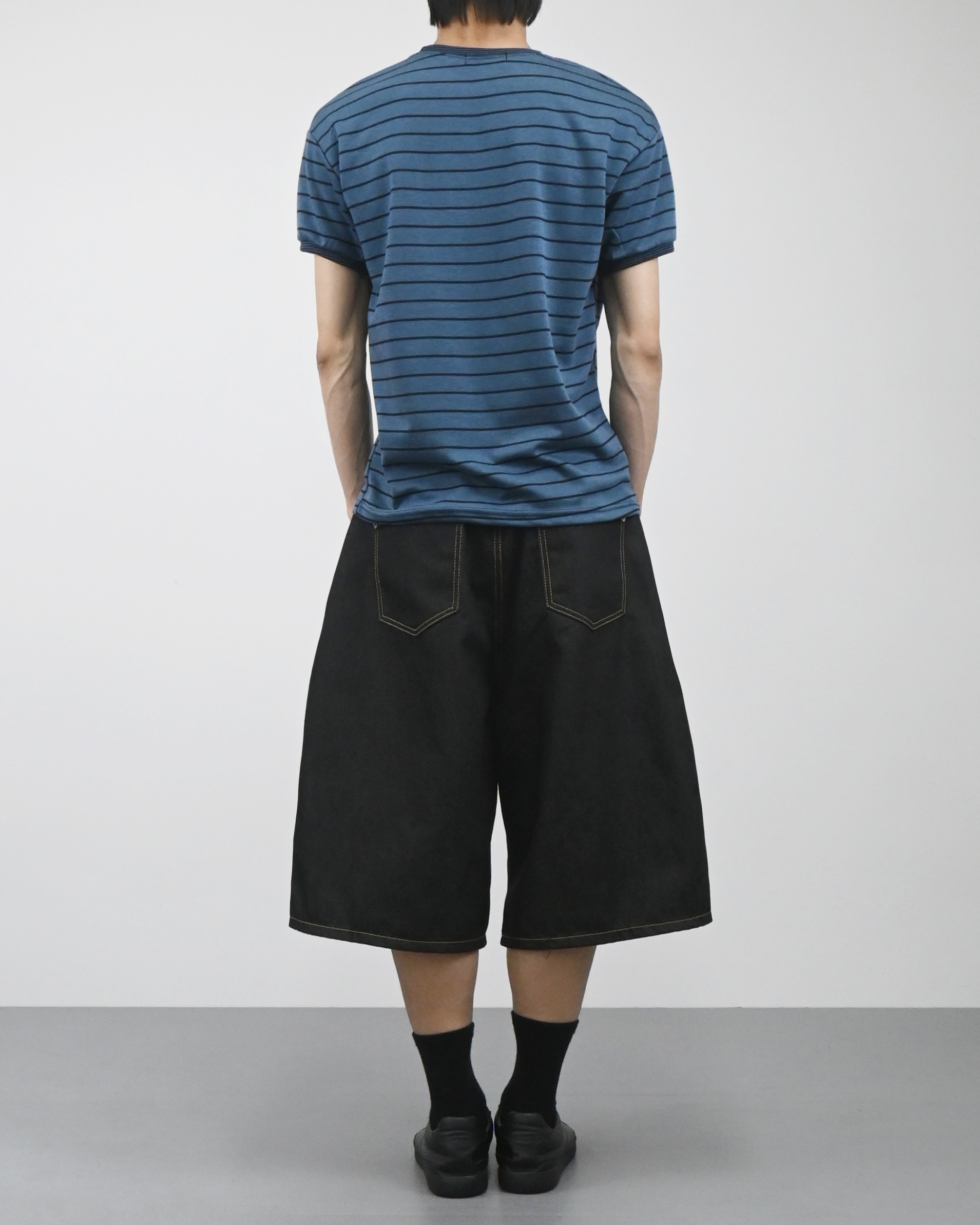 note bermuda denim pants