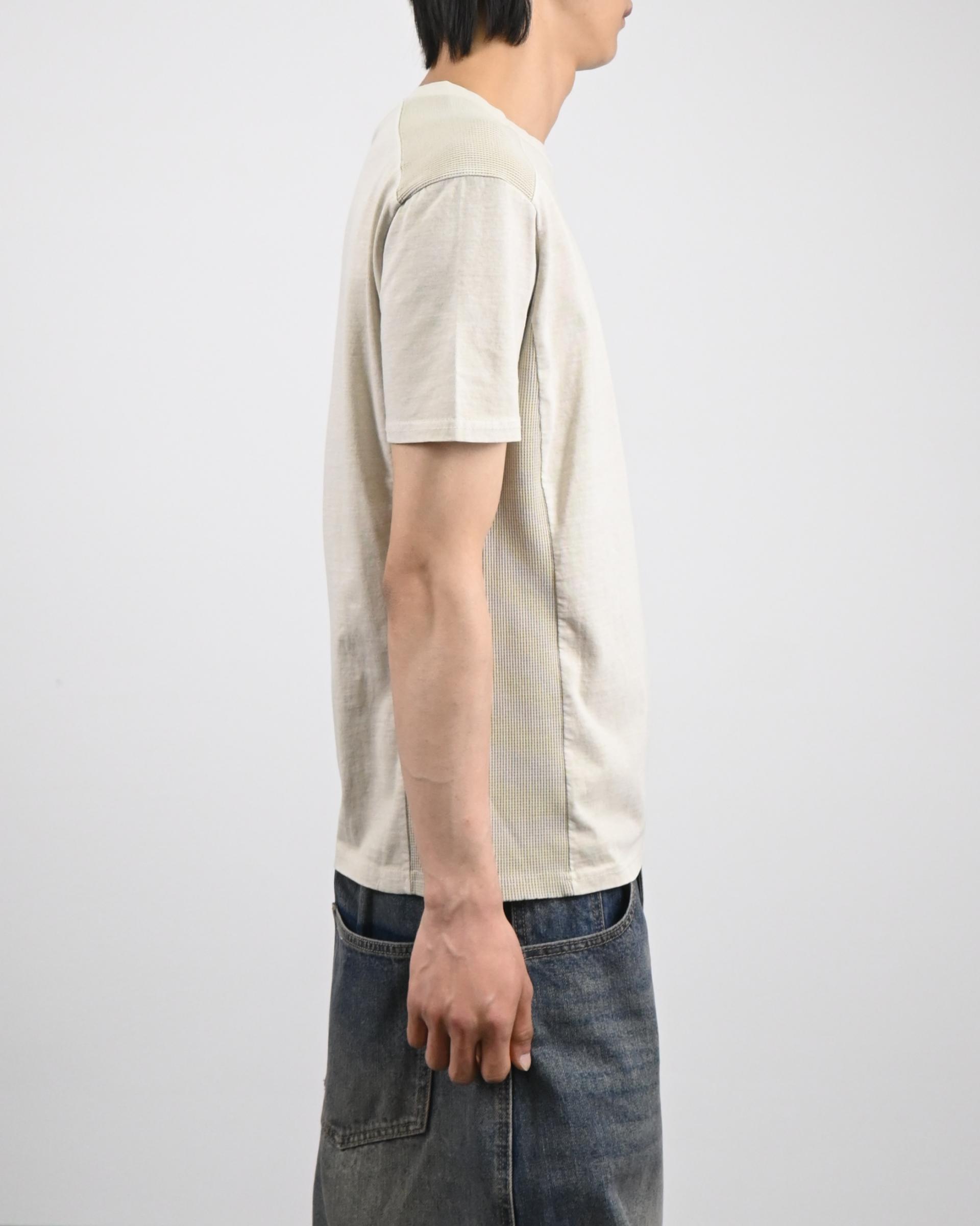 waffle panel pigment half t-shirt