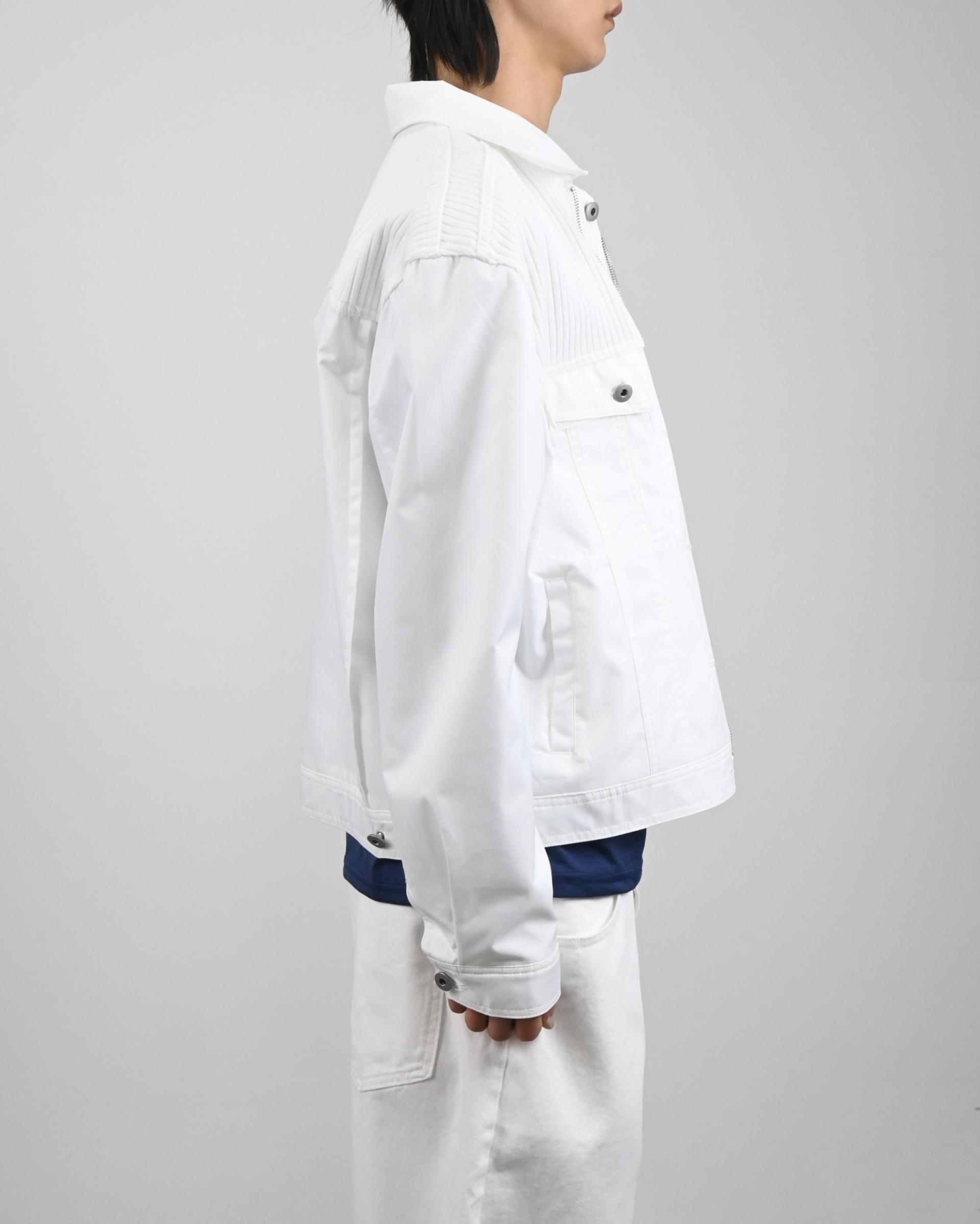 mix trucker crop jacket