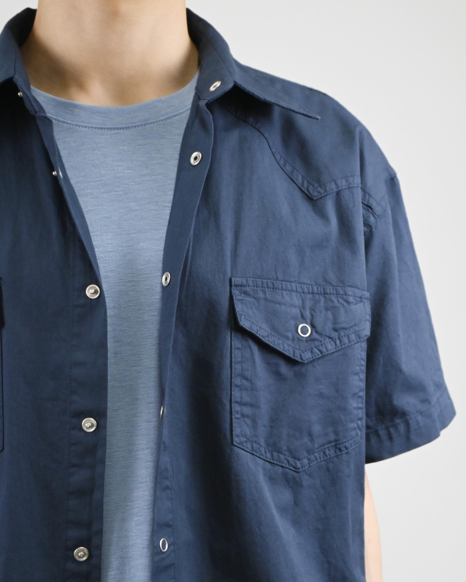 curved western half shirt