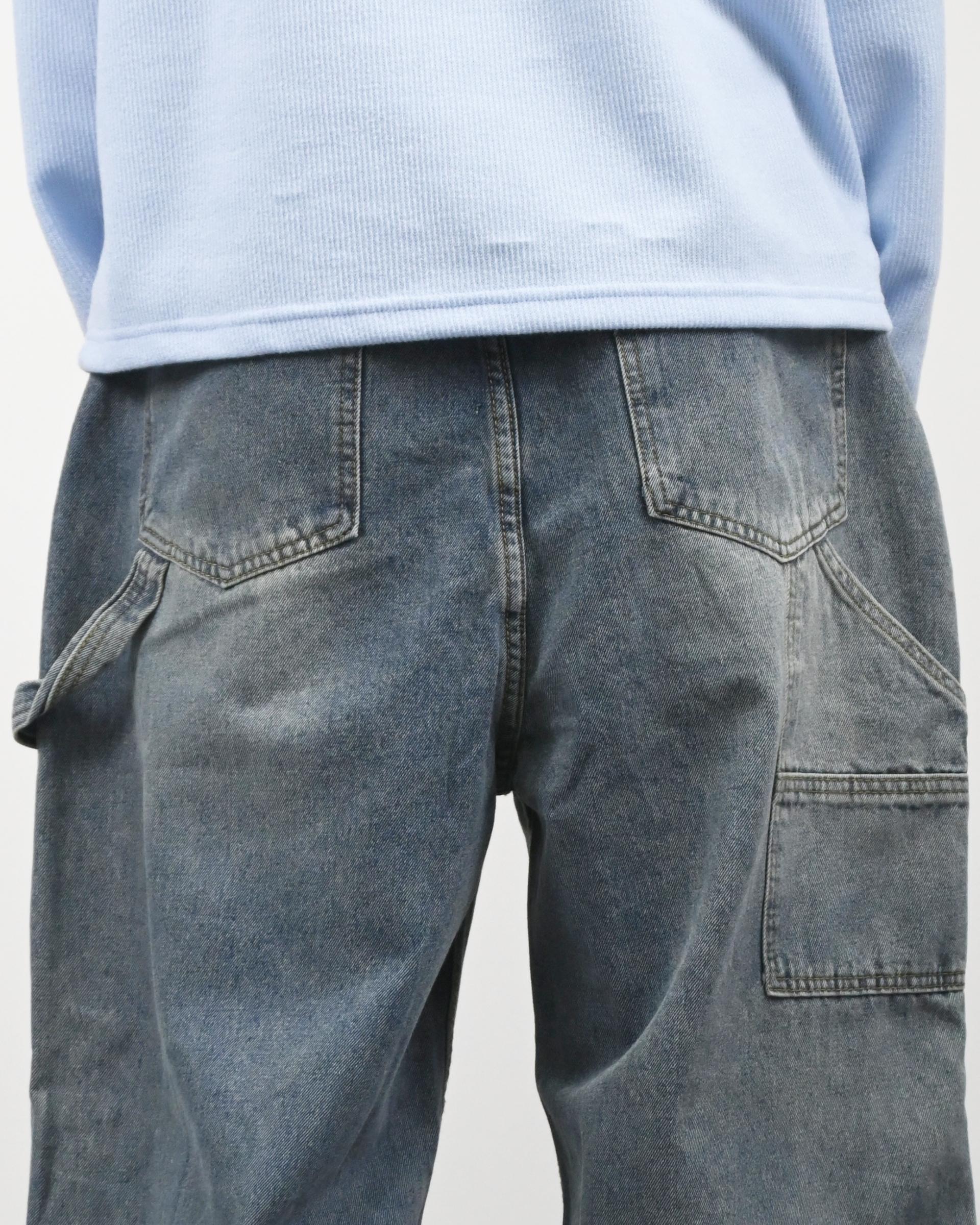 zipper carpenter denim pants