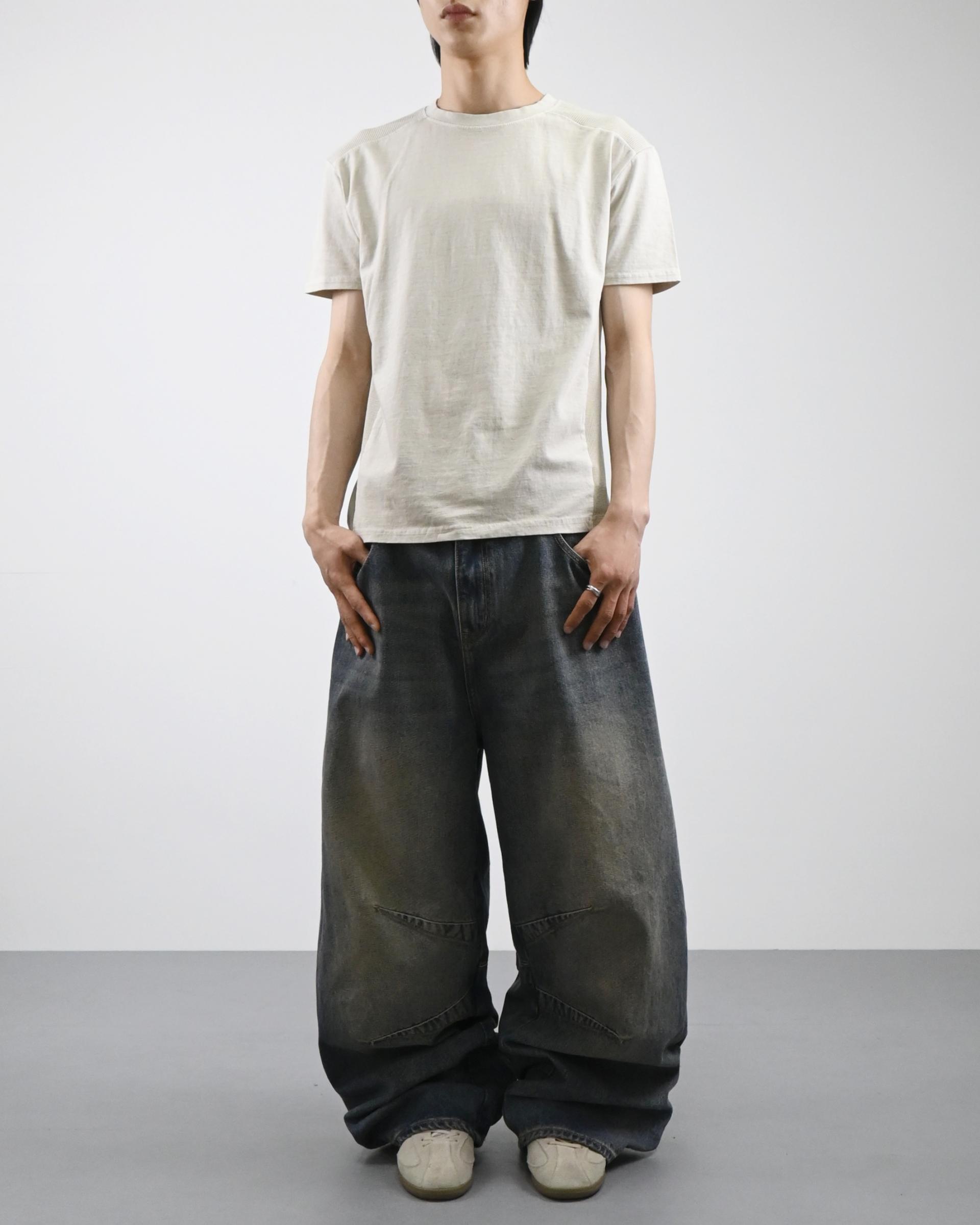 dart balloon denim pants (tin blue)