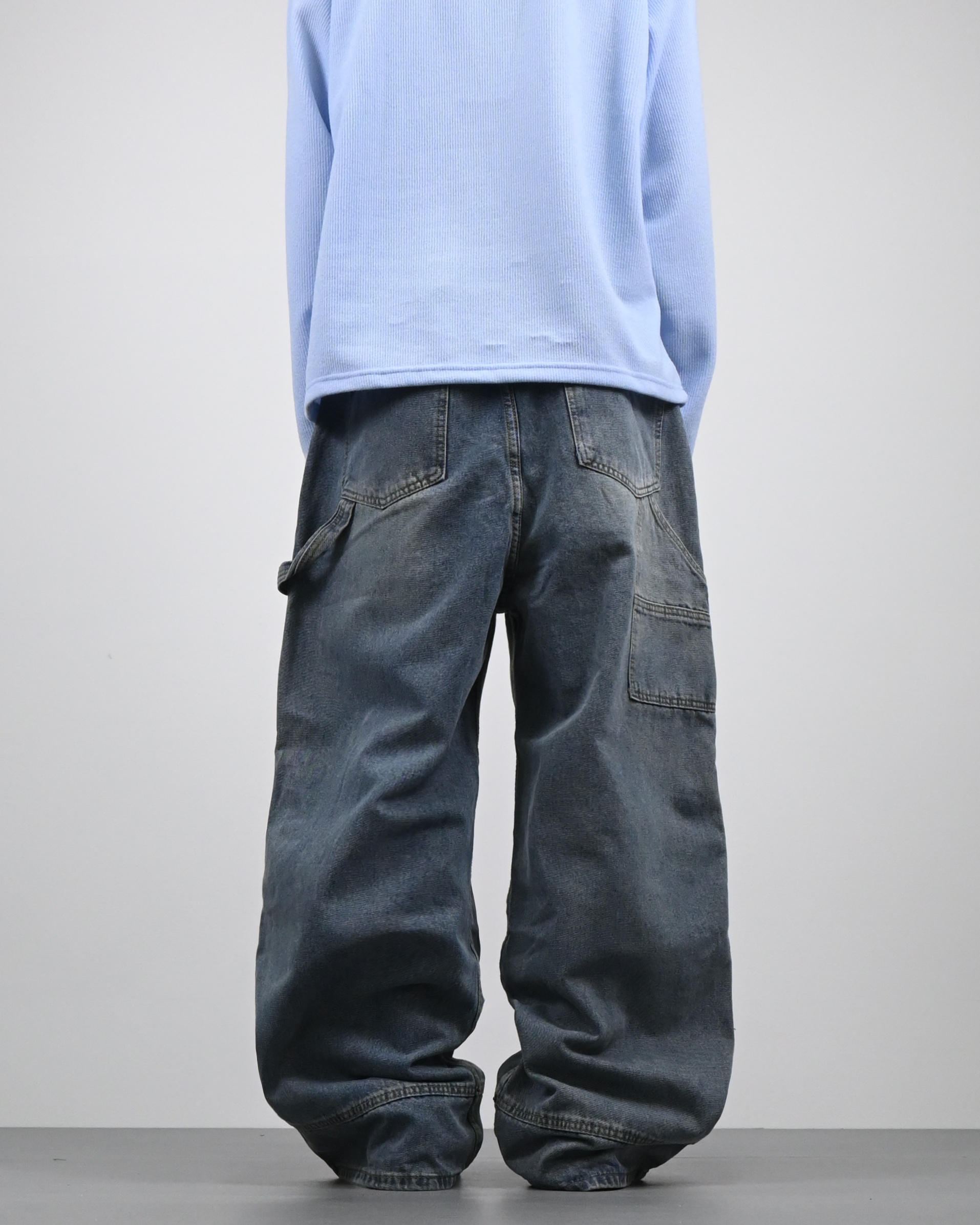 zipper carpenter denim pants