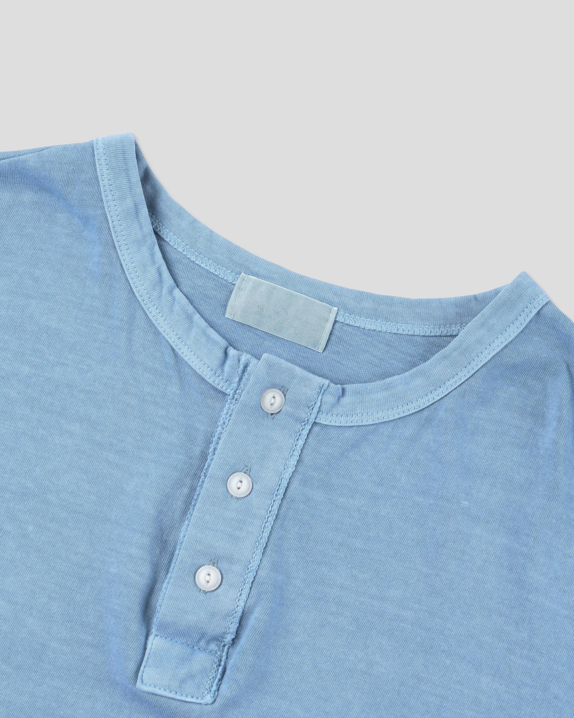 dying henley neck half t-shirt