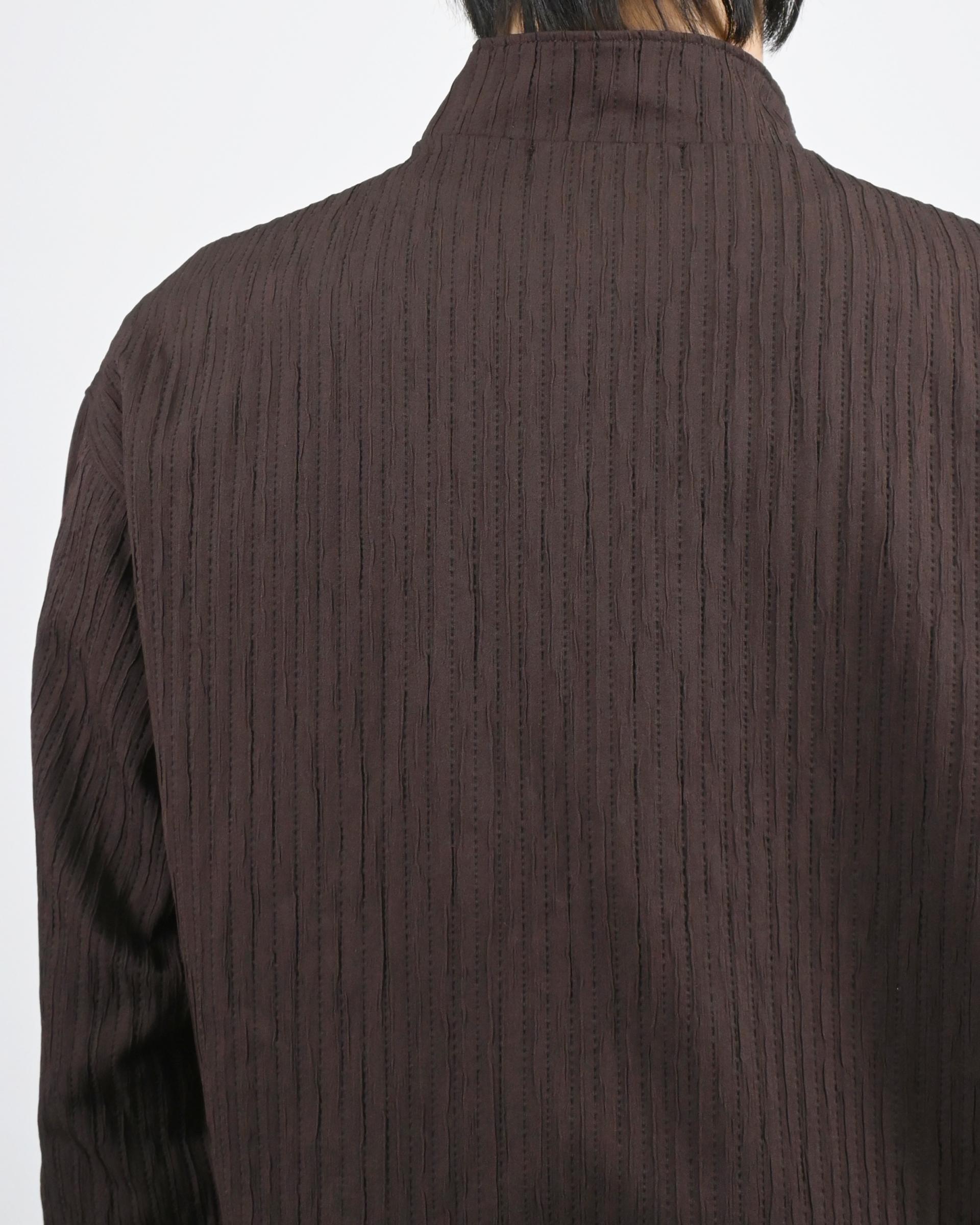 compose pleats diagonal zip-up