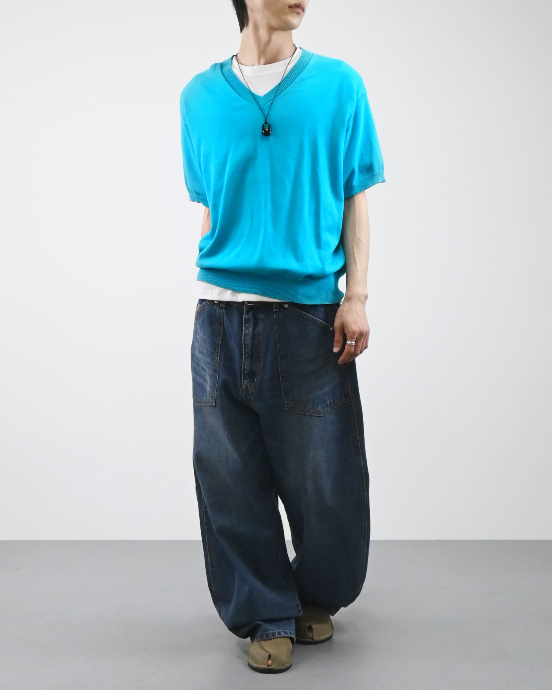 sierra v-neck half knit