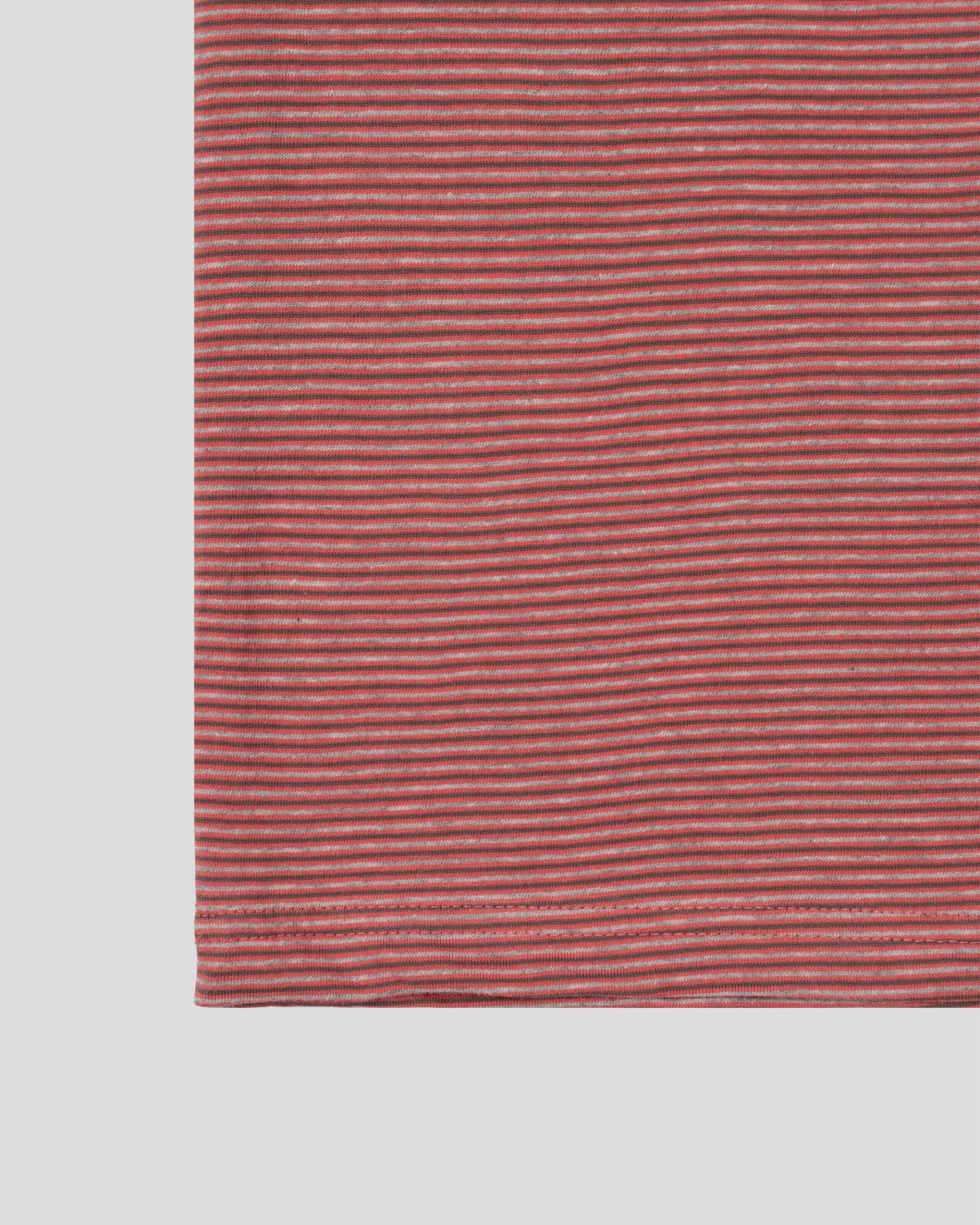 ringer stripe pocket half-t-shirt