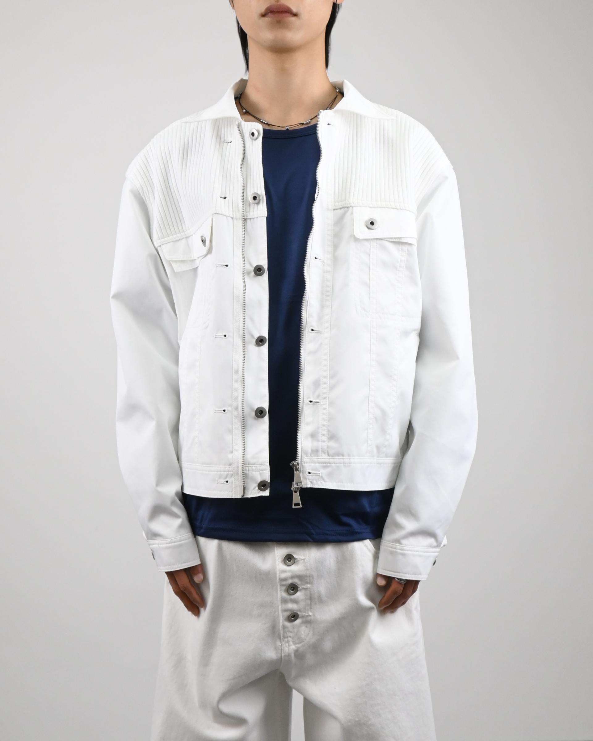 mix trucker crop jacket