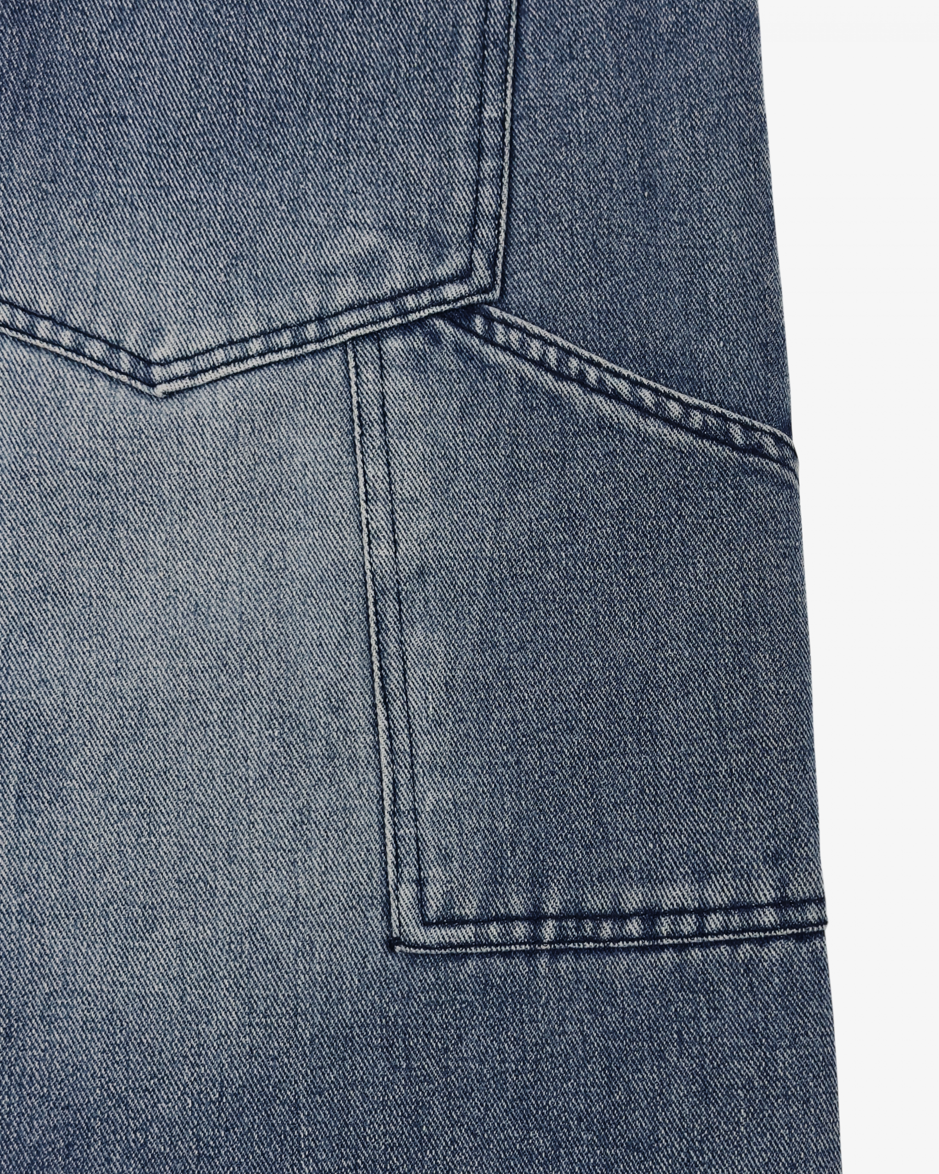 banding vintage carpenter bermuda denim pants