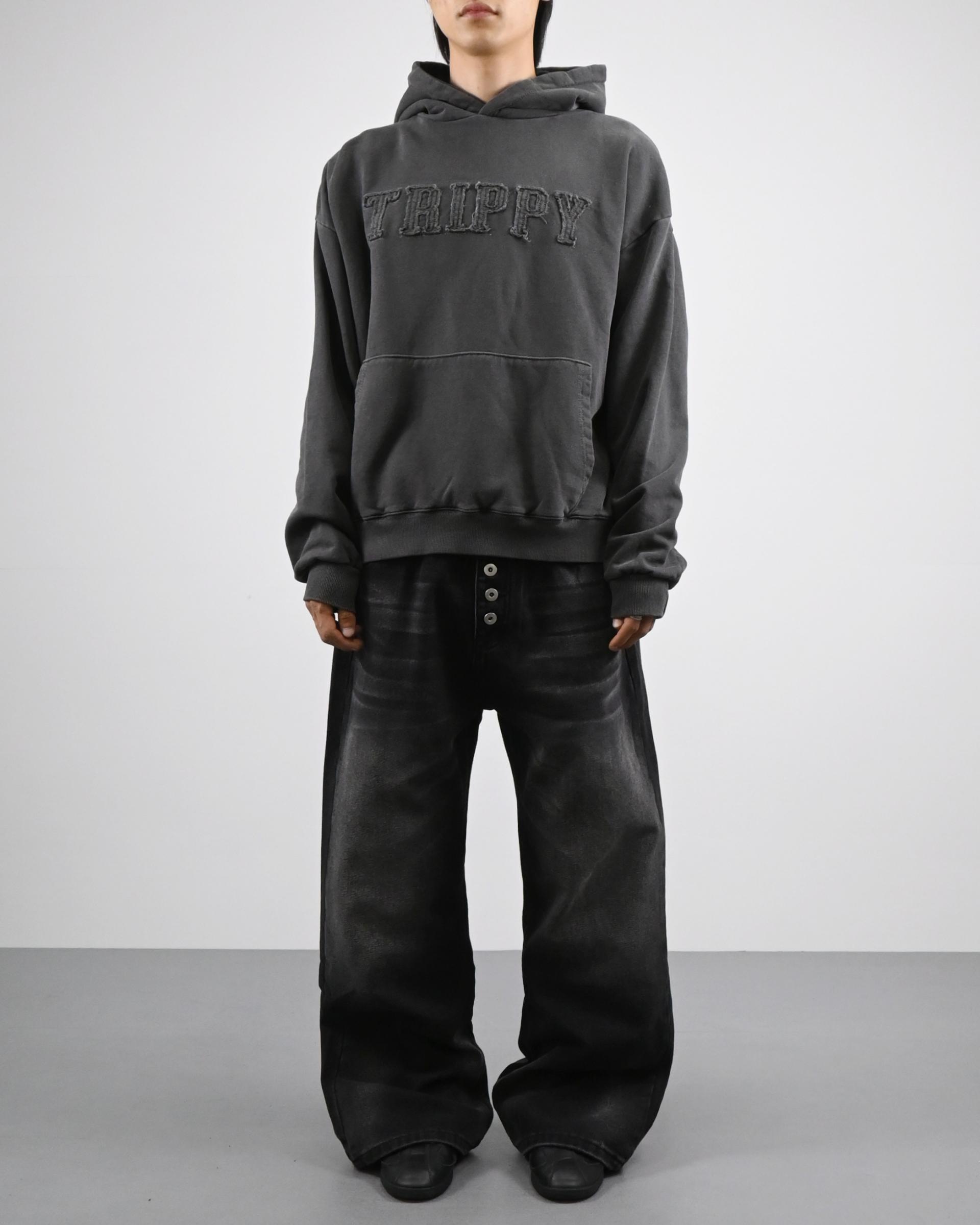 button flare denim pants