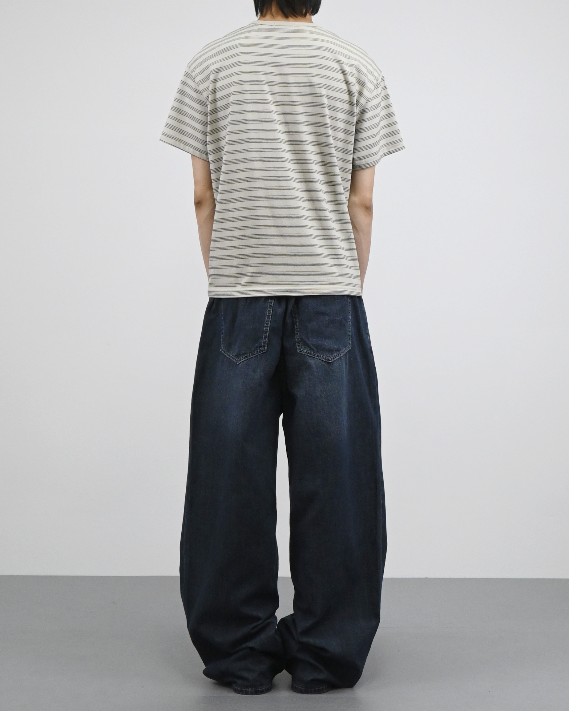 straight linen denim pants